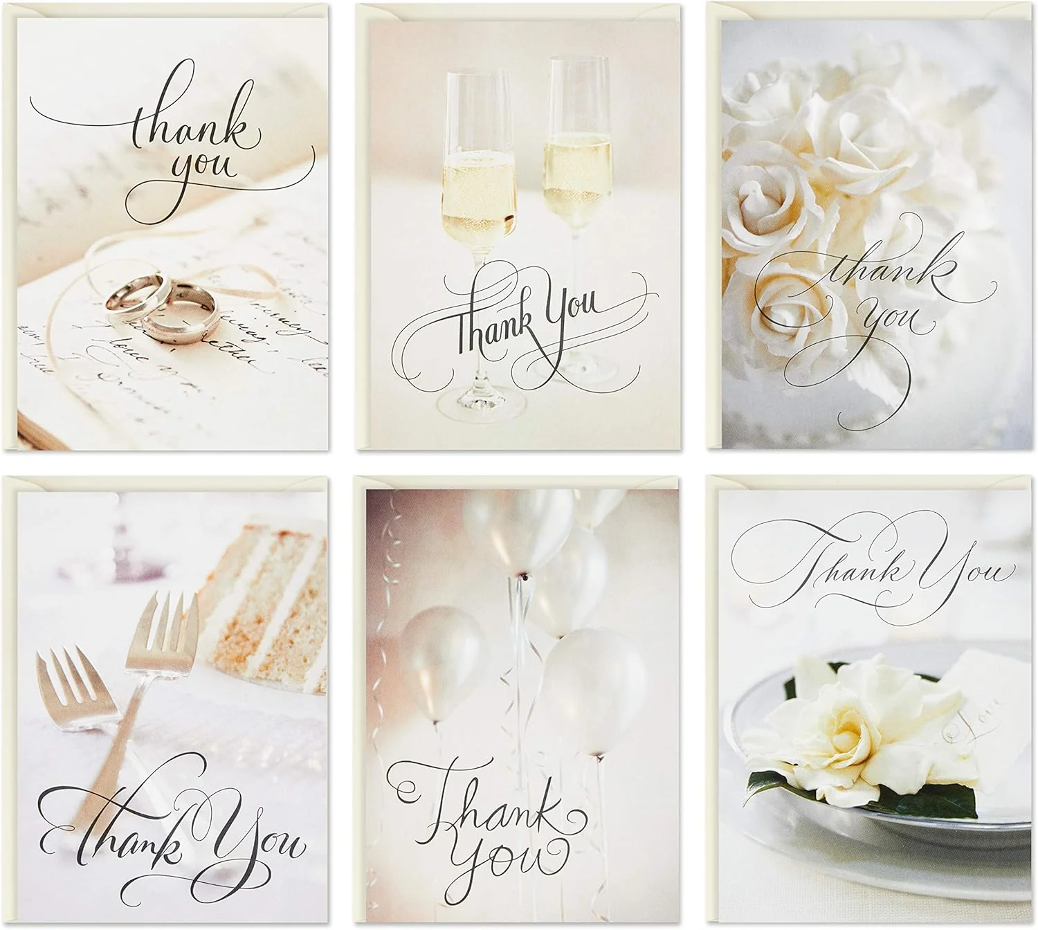 Hallmark Wedding Thank You Cards Assortment, Wedding Icons (36 Thank You Notes with Envelopes) - Image 2