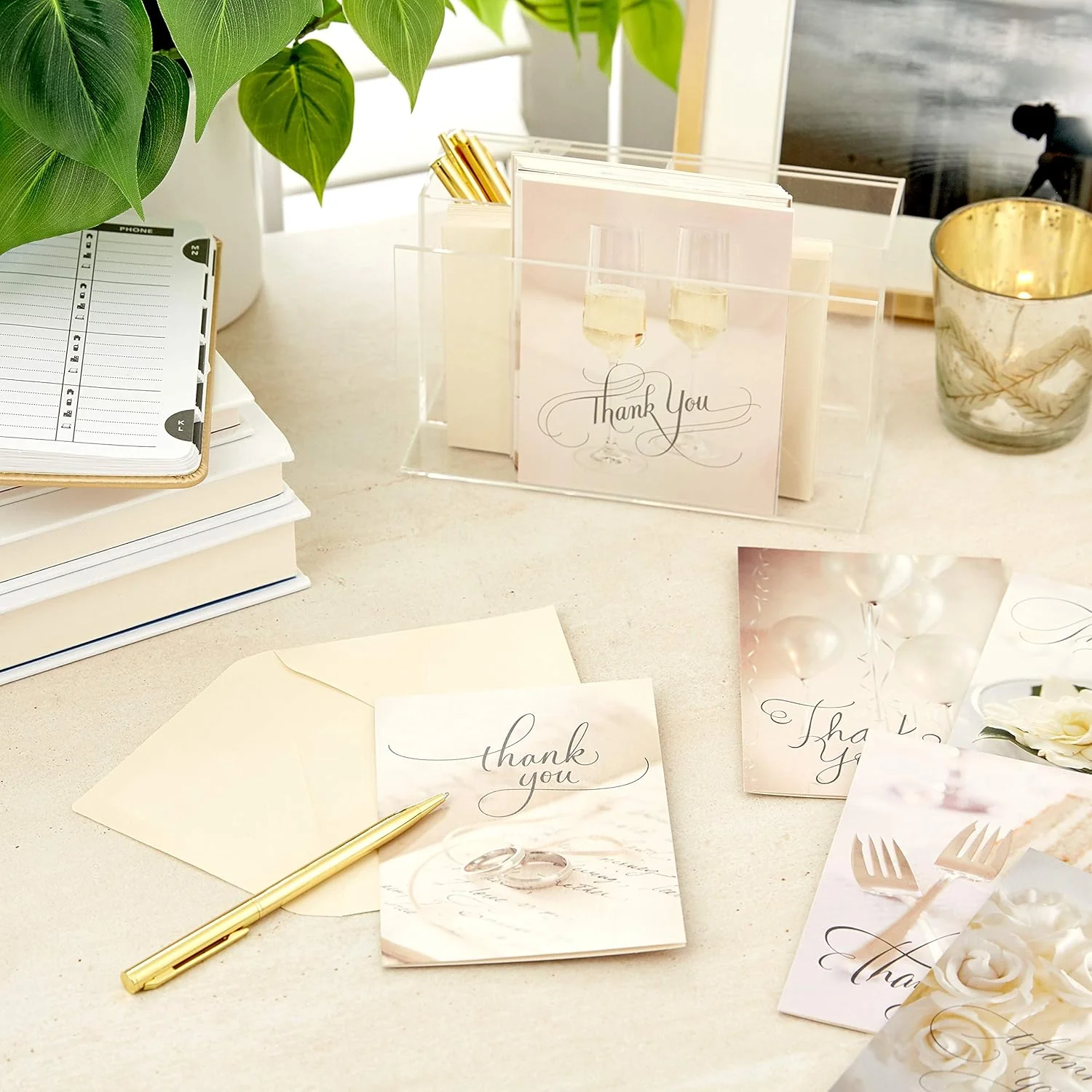 Hallmark Wedding Thank You Cards Assortment, Wedding Icons (36 Thank You Notes with Envelopes) - Image 3