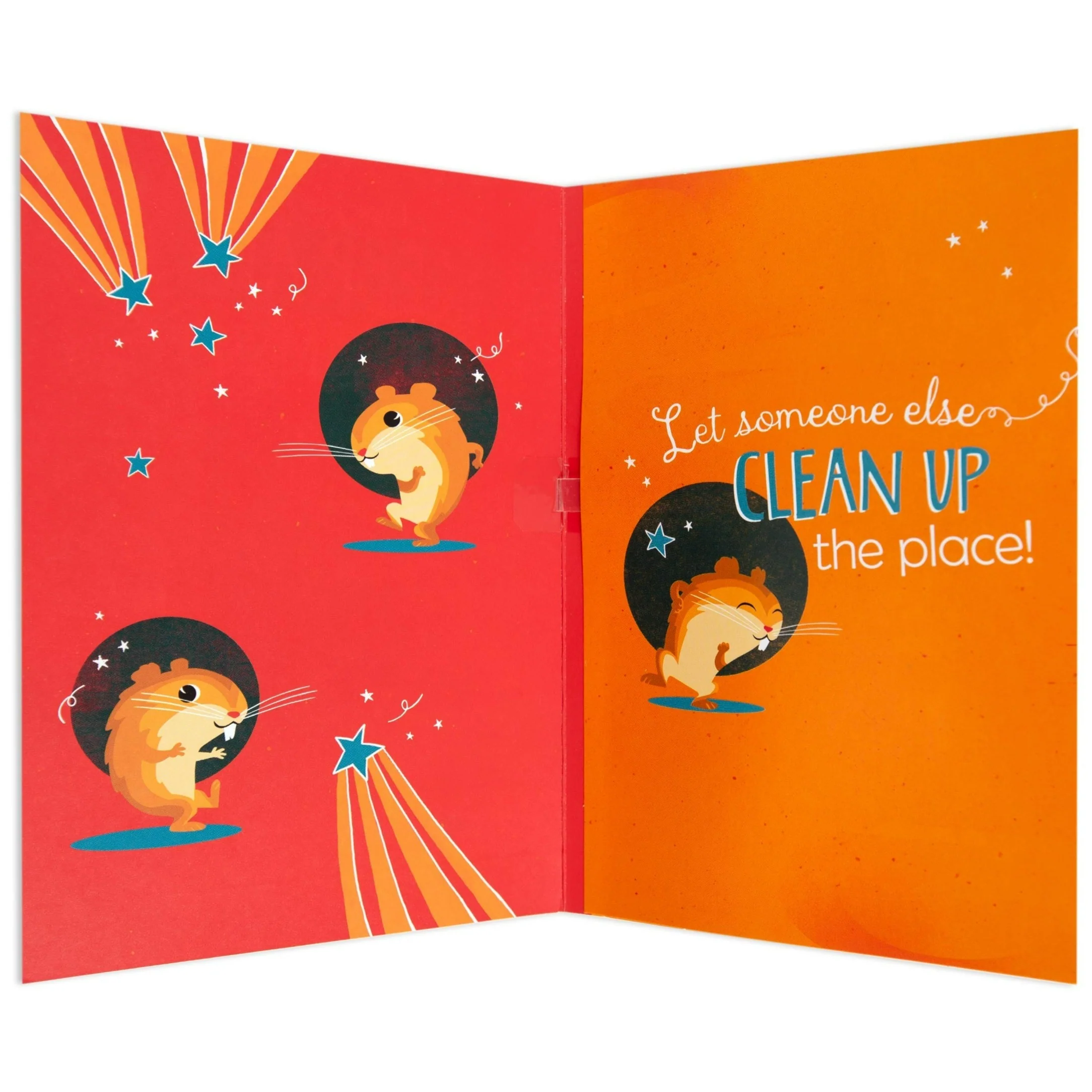 Hamster Celebration Fun Colourful Interactive Birthday Card - Image 2