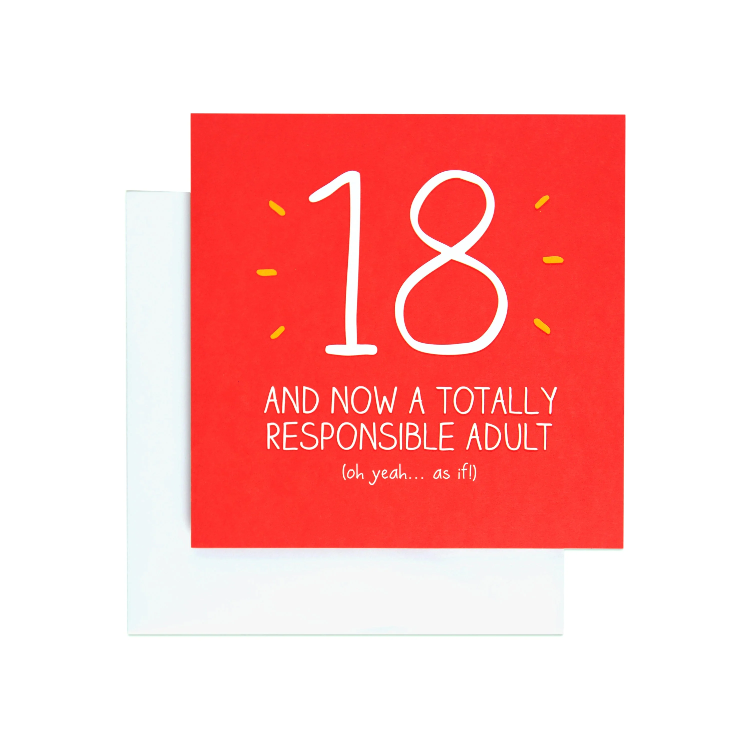 Responsible Adult Funny 18th Birthday Card - Image 3