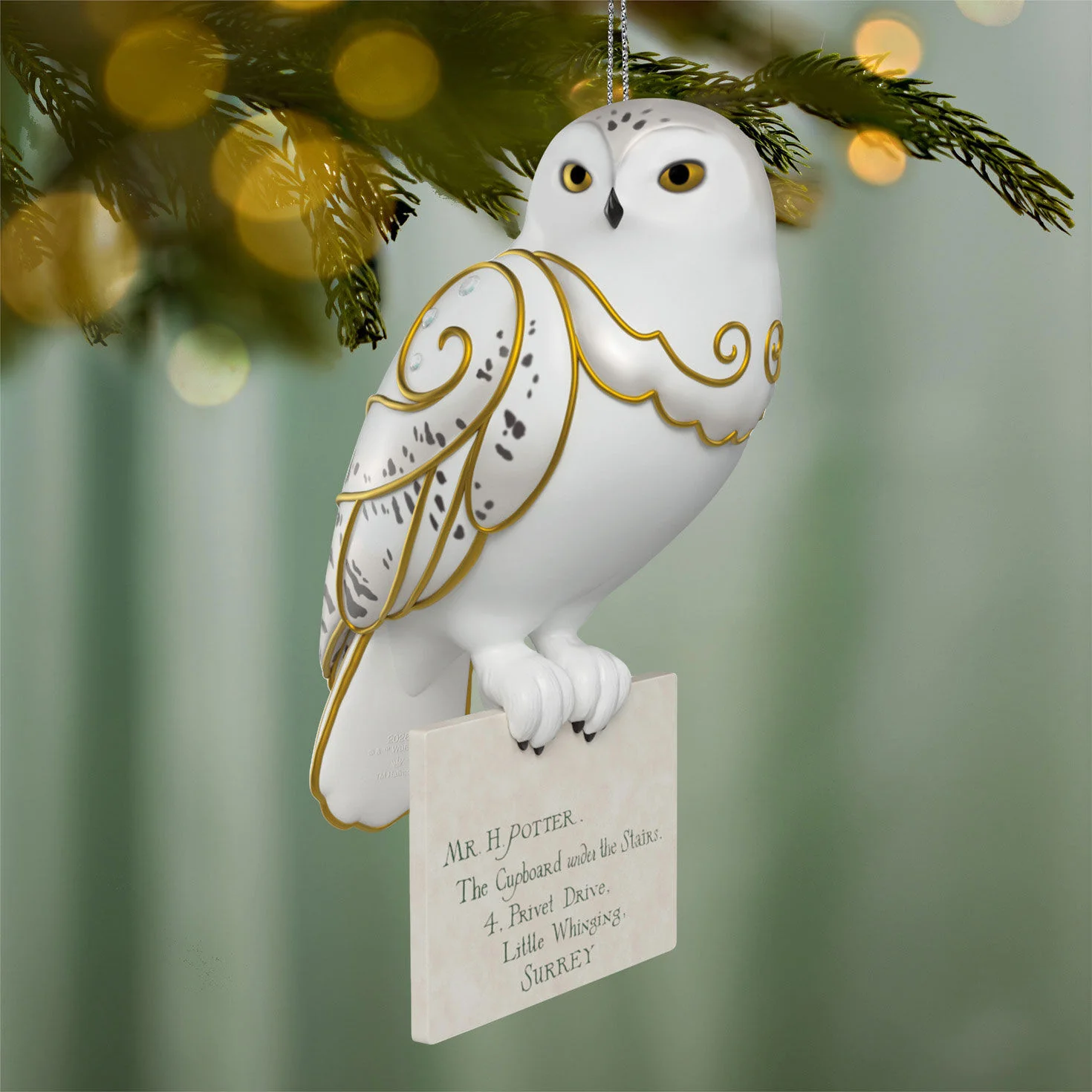 Harry Potter™ Hedwig™ With Letter — 2026 Hallmark Keepsake Christmas Ornament - Image 2