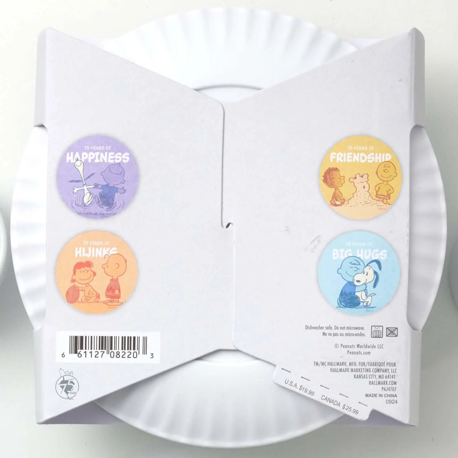 Peanuts® 75th Anniversary Appetizer Plate Set - Image 5