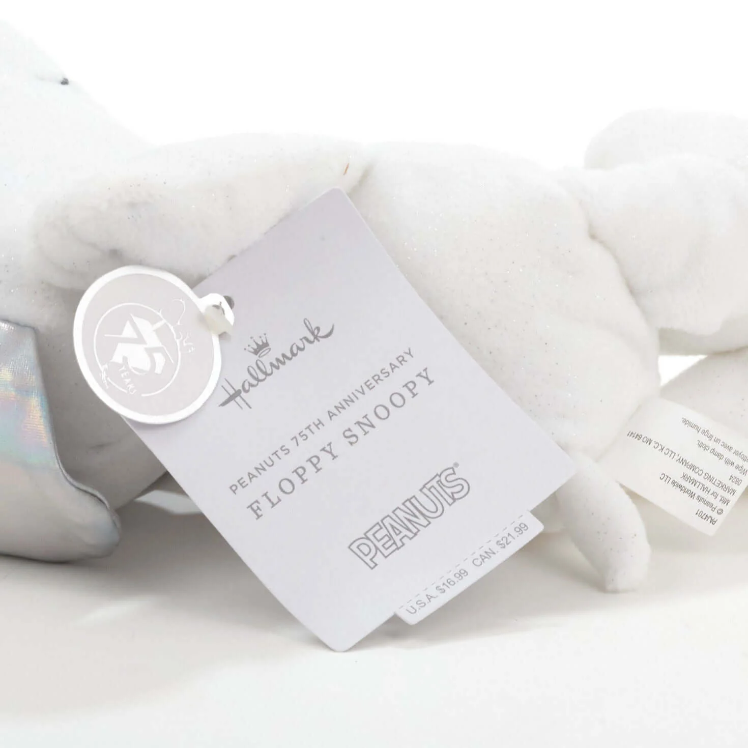 Peanuts® 75th Anniversary Floppy Snoopy Plush, 11" - Image 6