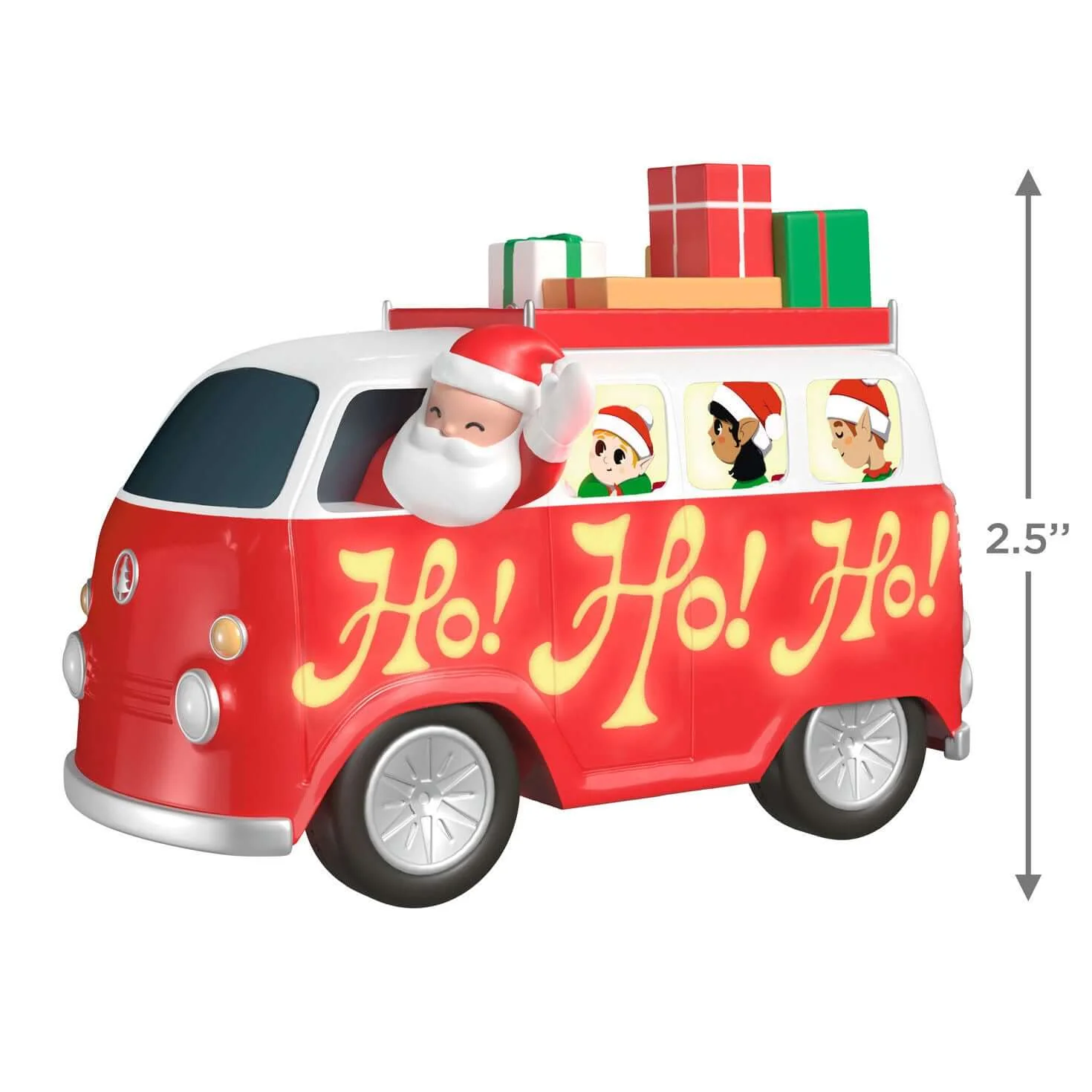 Here Comes Santa Claus Musical Ornament With Light — 2025 Hallmark Keepsake Christmas Ornament - Image 6