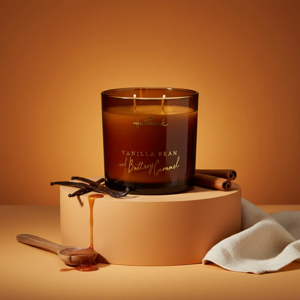 Hallmark Essential Oil Australian Soy Wax Candle - Vanilla Bean & Buttery Caramel - Image 5