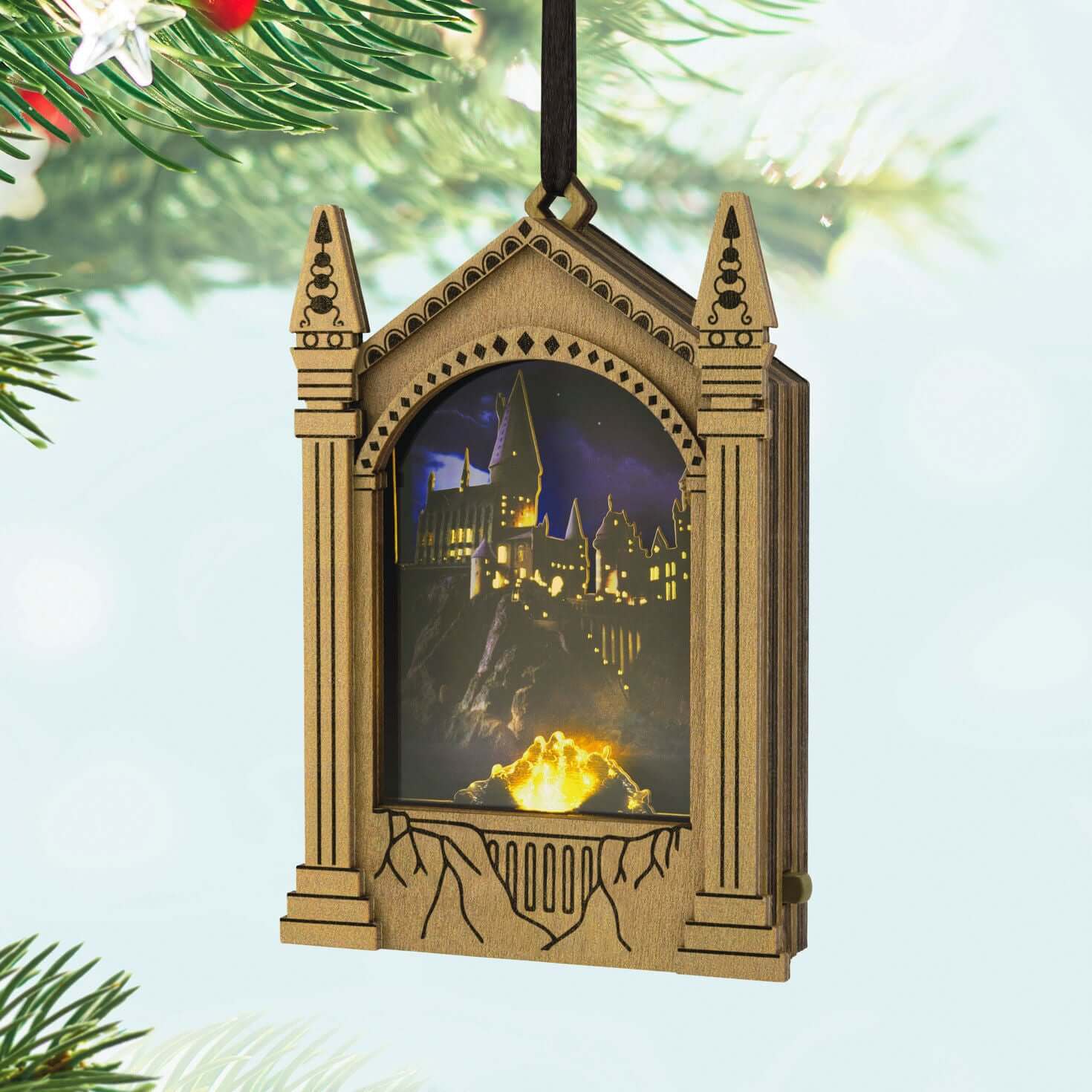 Harry Potter™ Hogwarts™ Musical Papercraft Ornament With Light — 2025 Hallmark Keepsake Christmas Ornament - Image 2