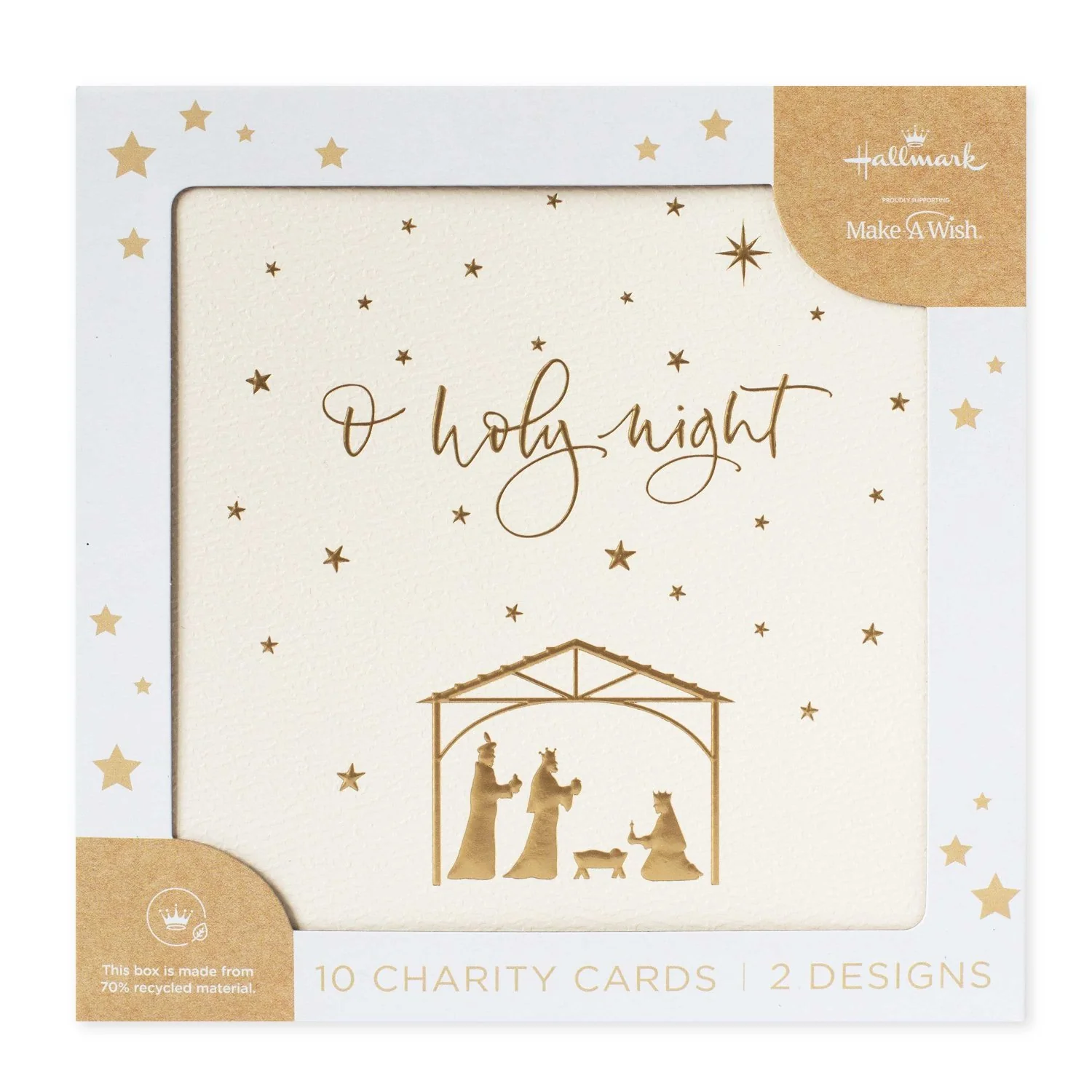 Hallmark 10 Pack Boxed Charity Christmas Cards - O Holy Night