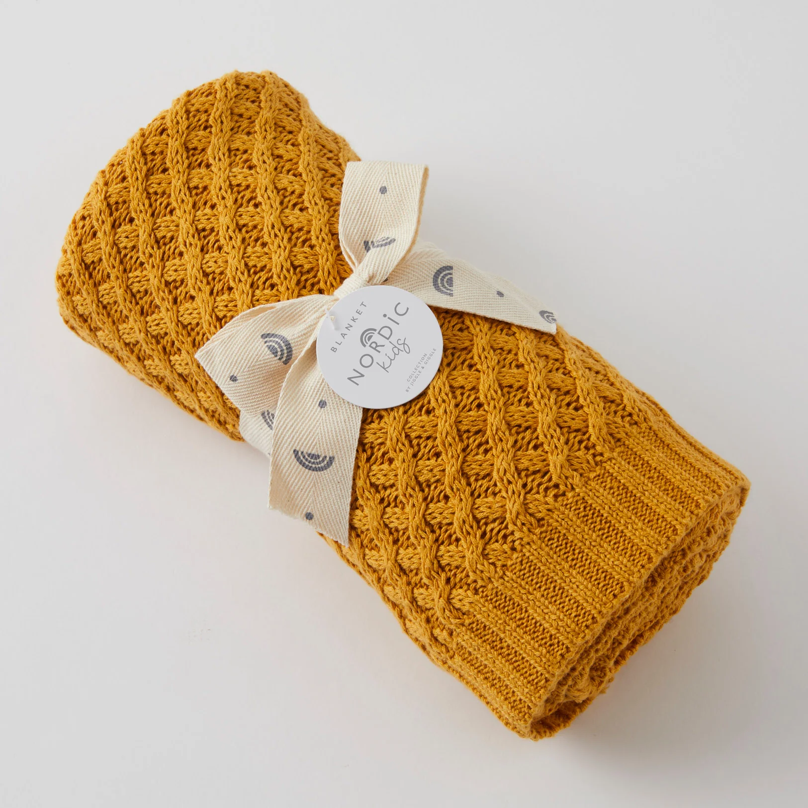 Honey Basket Weave Knit Blanket - Image 3