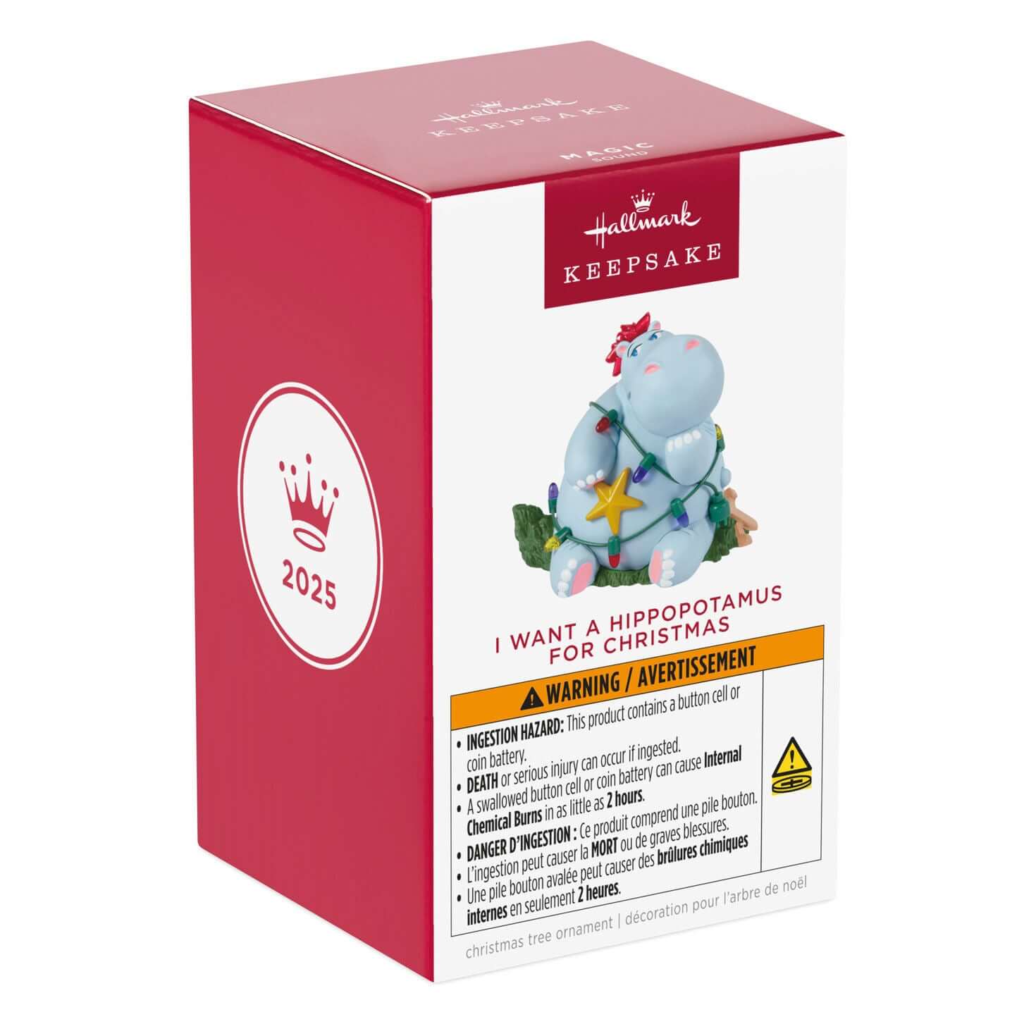I Want a Hippopotamus for Christmas Musical Ornament — 2025 Hallmark Keepsake Christmas Ornament - Image 7