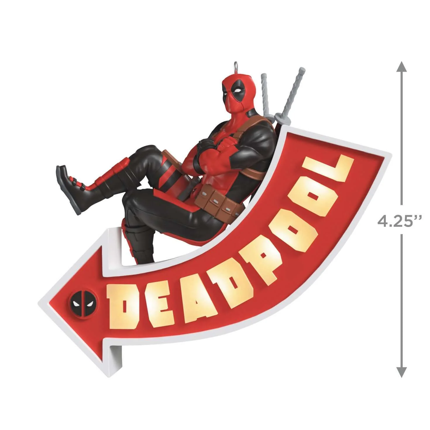 Marvel Deadpool It's a Sign! Ornament With Light — 2025 Hallmark Keepsake Christmas Ornament - Image 6
