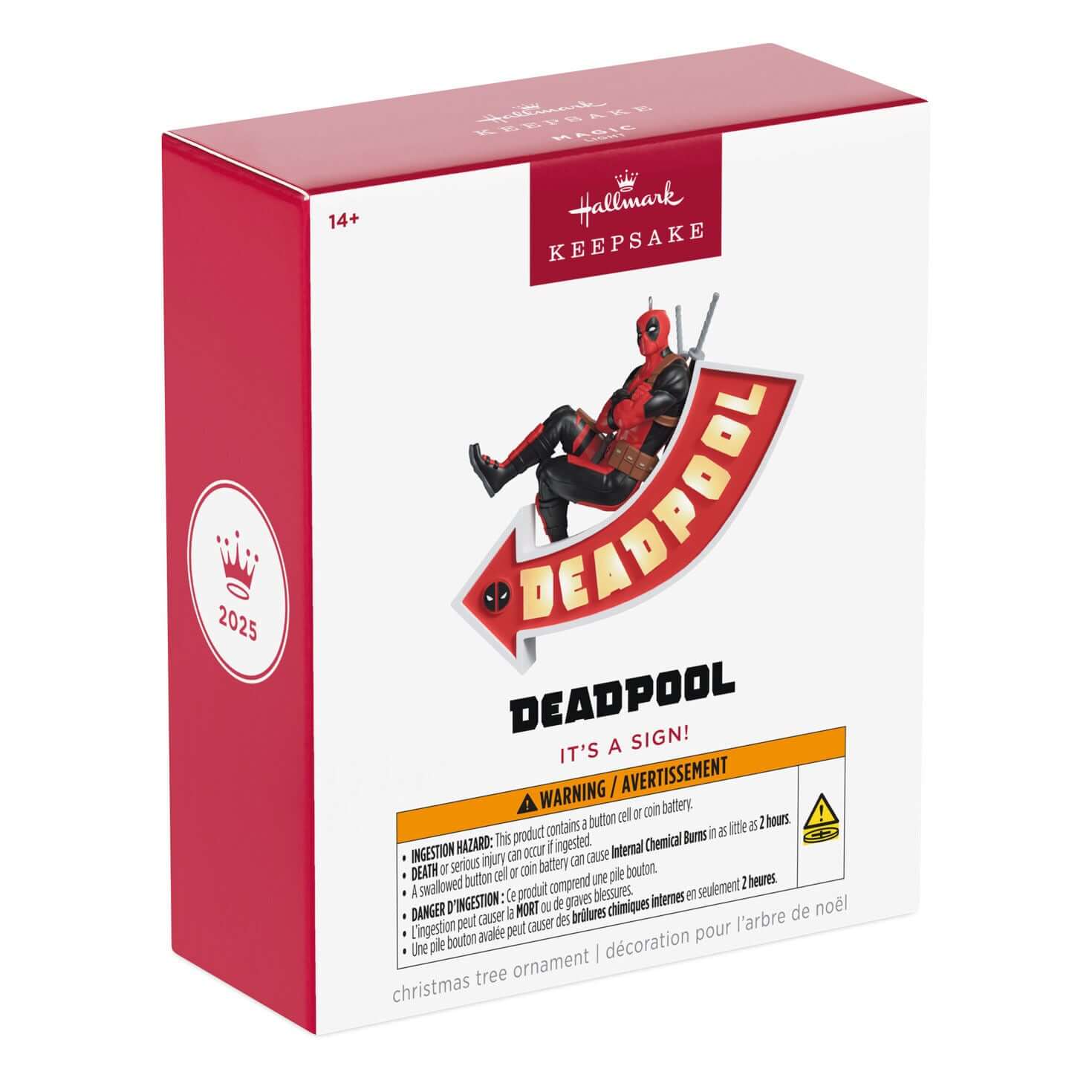 Marvel Deadpool It's a Sign! Ornament With Light — 2025 Hallmark Keepsake Christmas Ornament - Image 7
