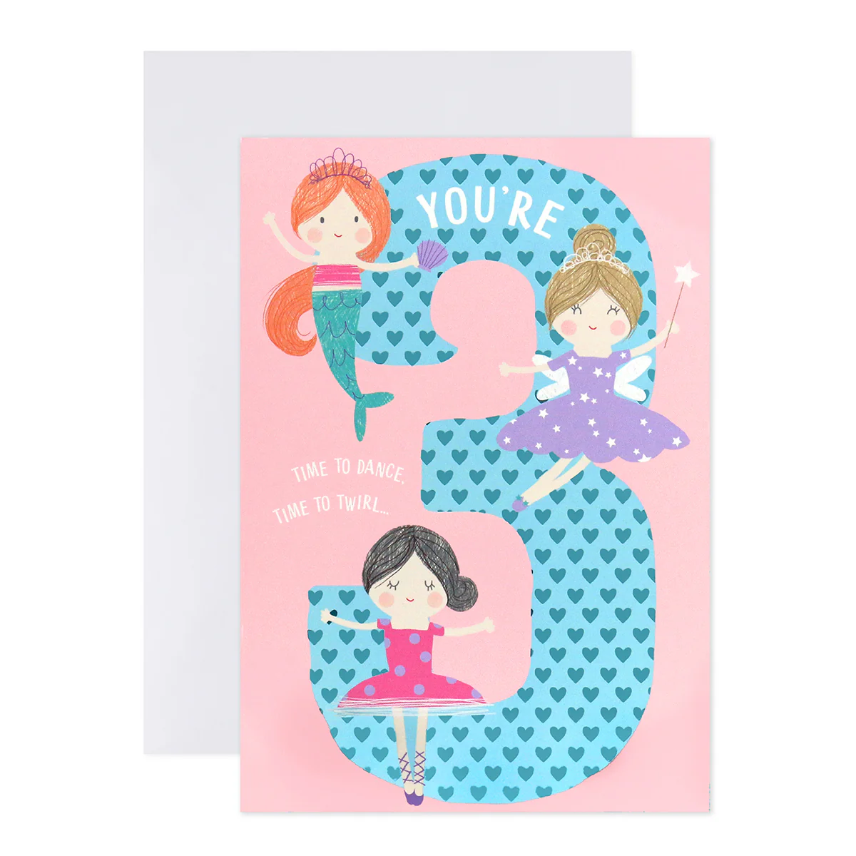 Connections from Hallmark 3rd Birthday Card - Mermaid, Fairy and Ballerina - Image 3