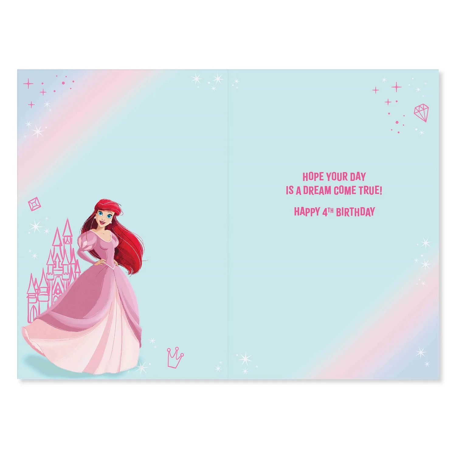 Connections from Hallmark Age 4 Birthday Card - Disney Princess 4 - Image 2