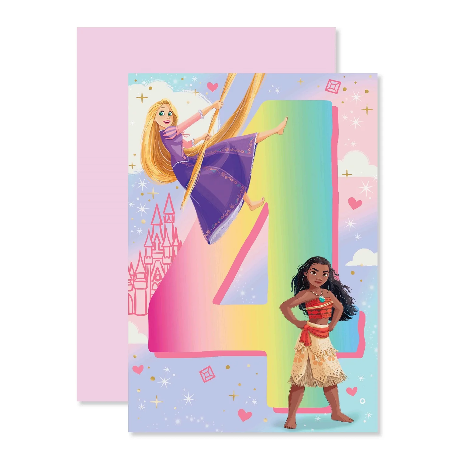 Connections from Hallmark Age 4 Birthday Card - Disney Princess 4 - Image 3