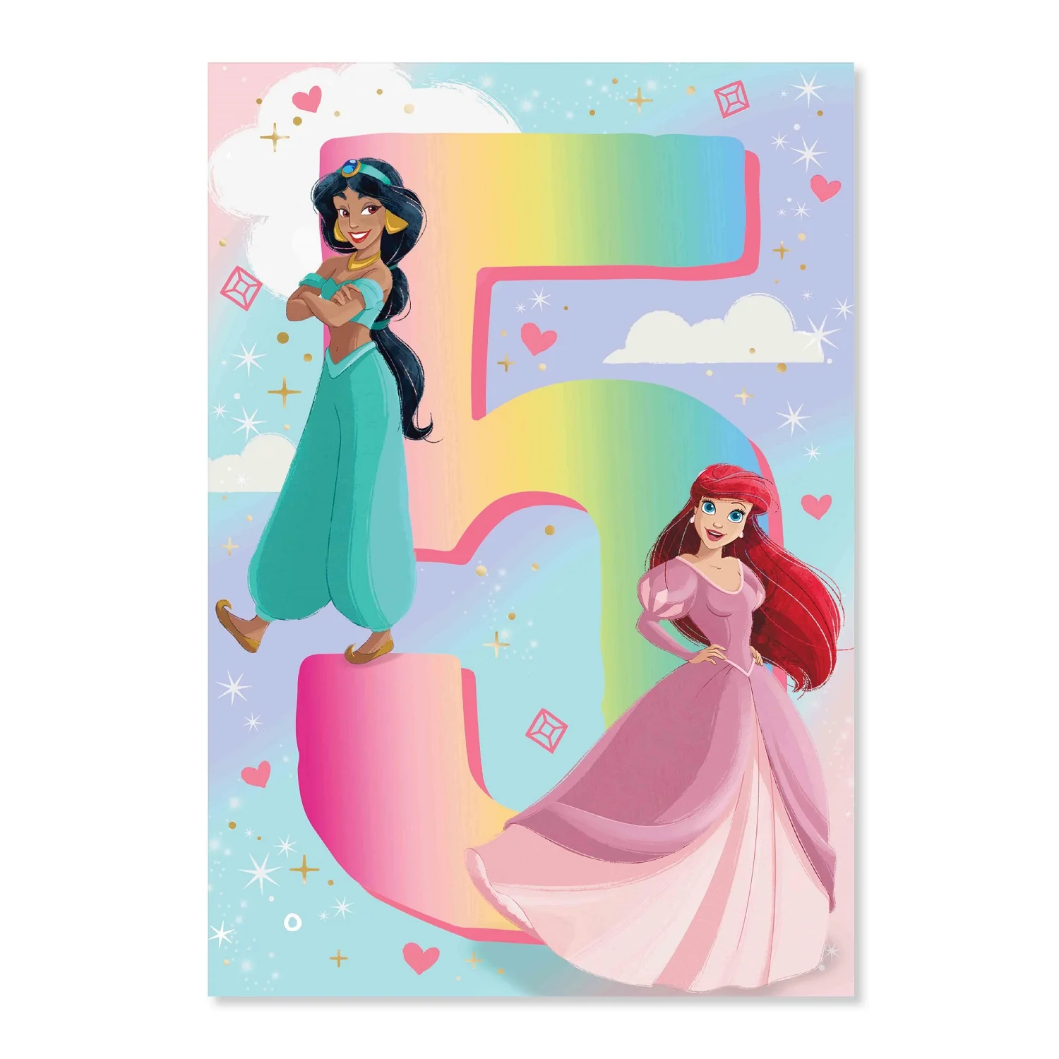 Connections from Hallmark Age 5 Birthday Card - Disney Princess 5
