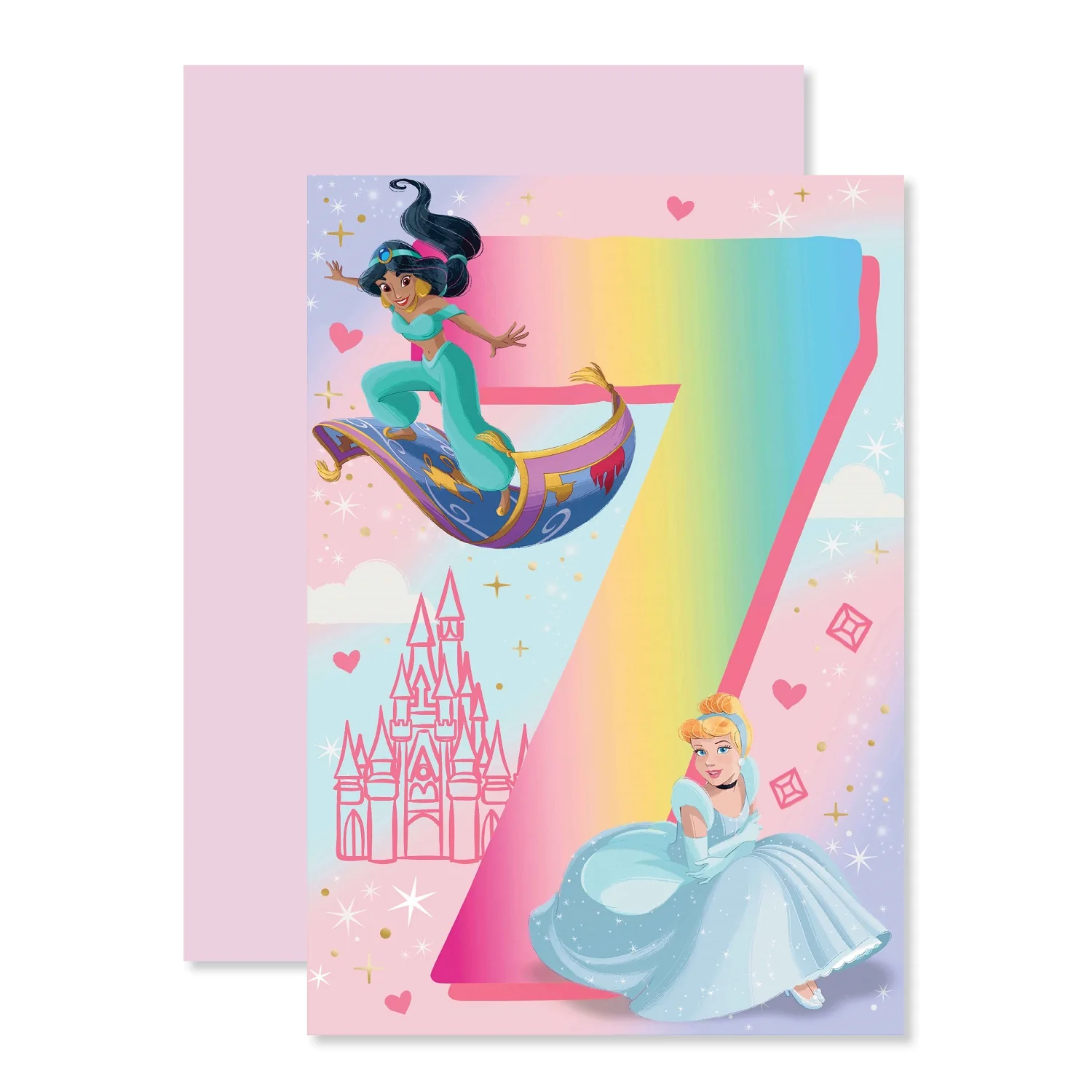 Connections from Hallmark Age 7 Birthday Card - Disney Princess 7 - Image 3