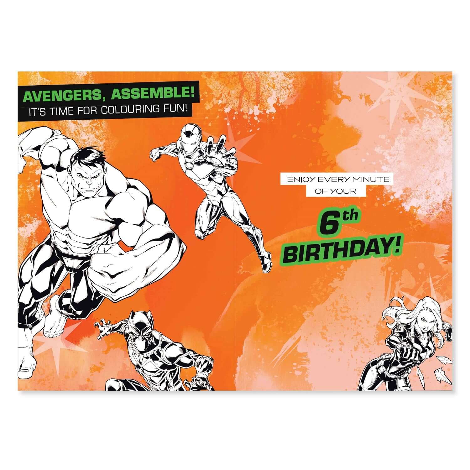 Connections from Hallmark Age 6 Birthday Card - Marvel Avengers - Image 2