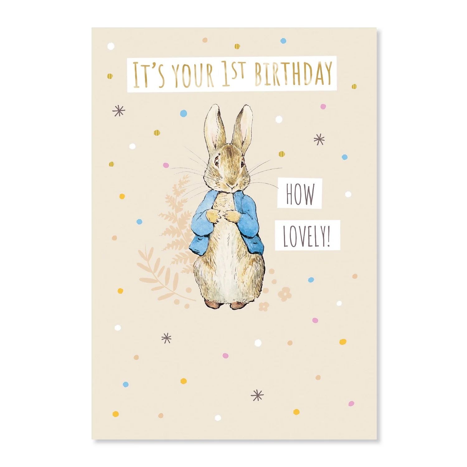Connections from Hallmark Age 1 Birthday Card - Peter Rabbit
