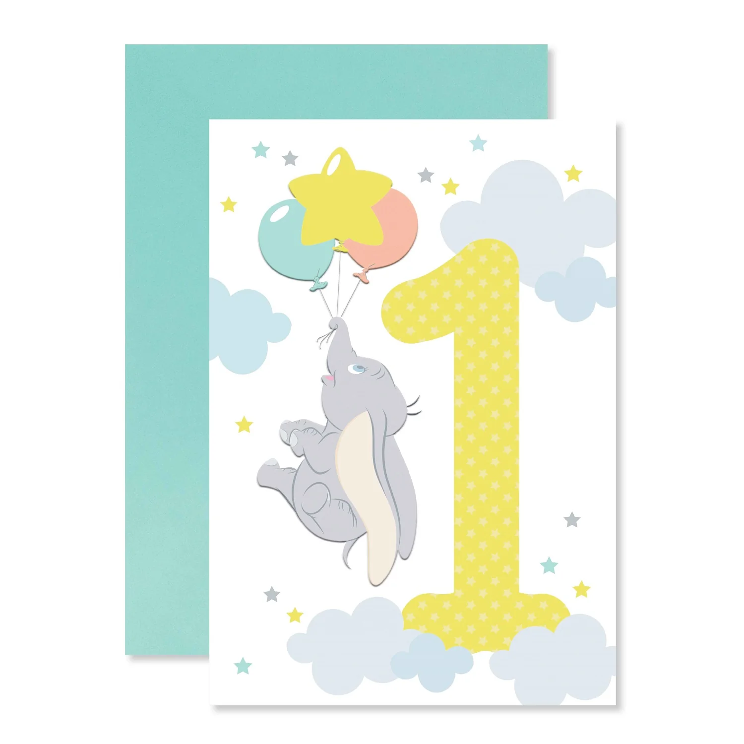 Connections from Hallmark Age 1 Birthday Card - Disney Dumbo - Image 3