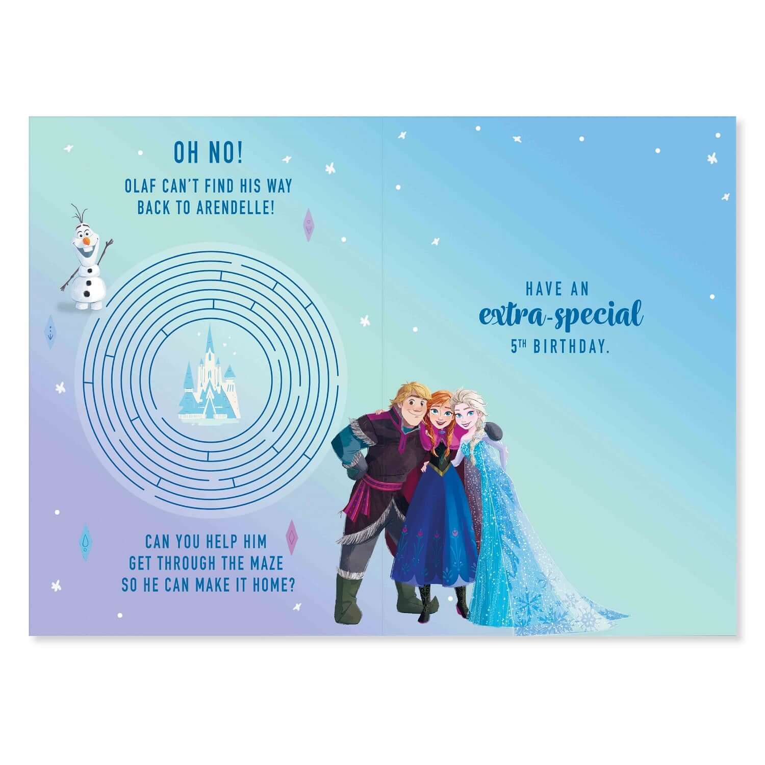 Connections from Hallmark Age 5 Birthday Card - Disney Frozen - Image 2