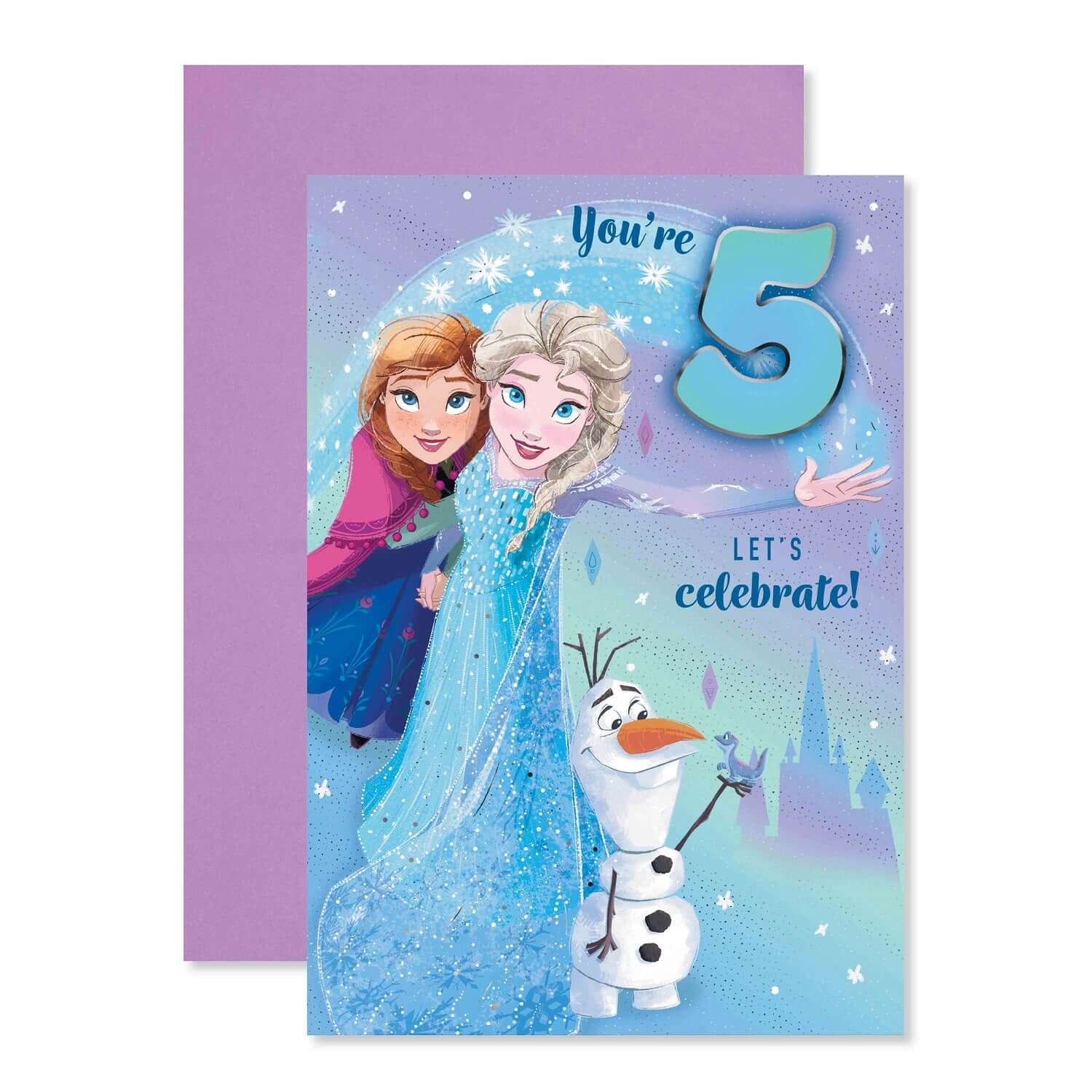 Connections from Hallmark Age 5 Birthday Card - Disney Frozen - Image 3