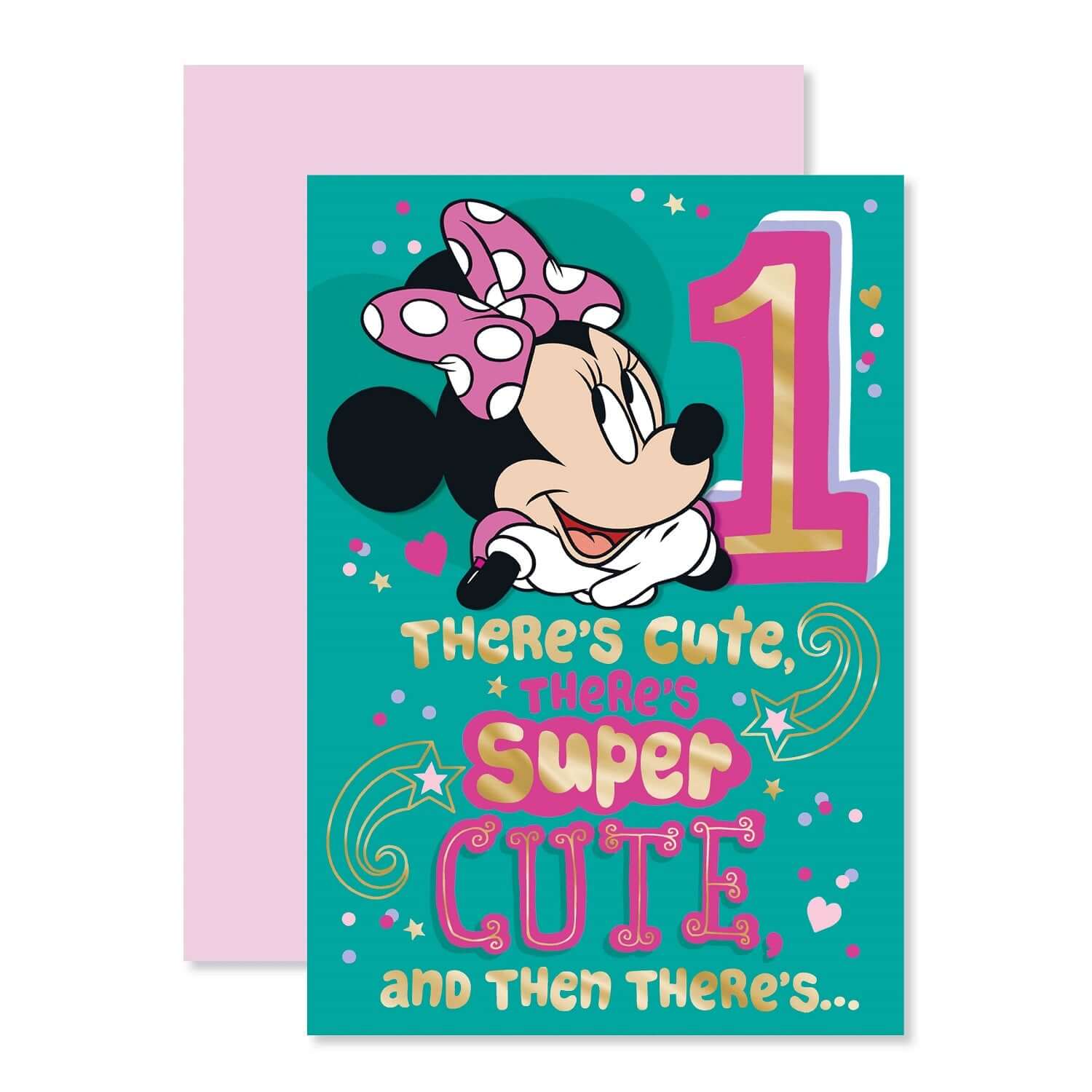 Connections from Hallmark Age 1 Birthday Card - Disney Minnie Mouse - Image 3