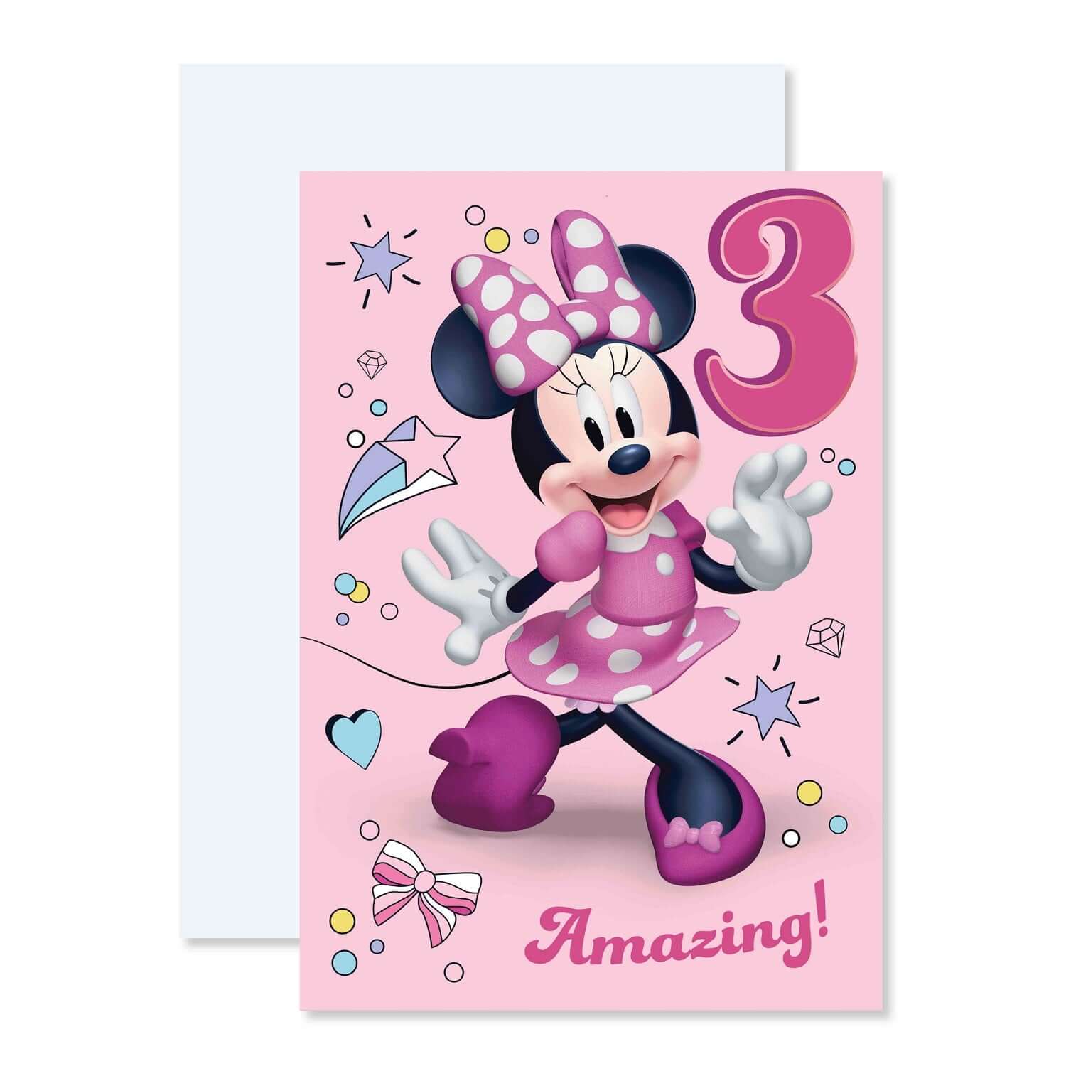 Connections from Hallmark Age 3 Birthday Card - Disney Minnie Mouse - Image 3