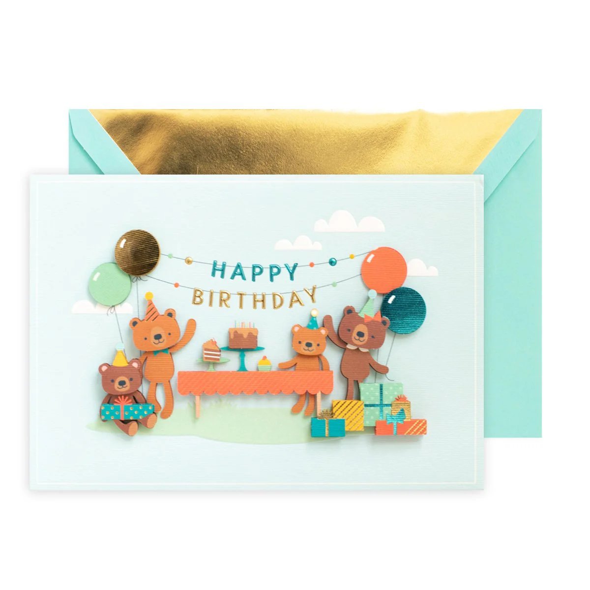 Hallmark Signature Birthday Card - Teddy Bear Picnic - Image 3
