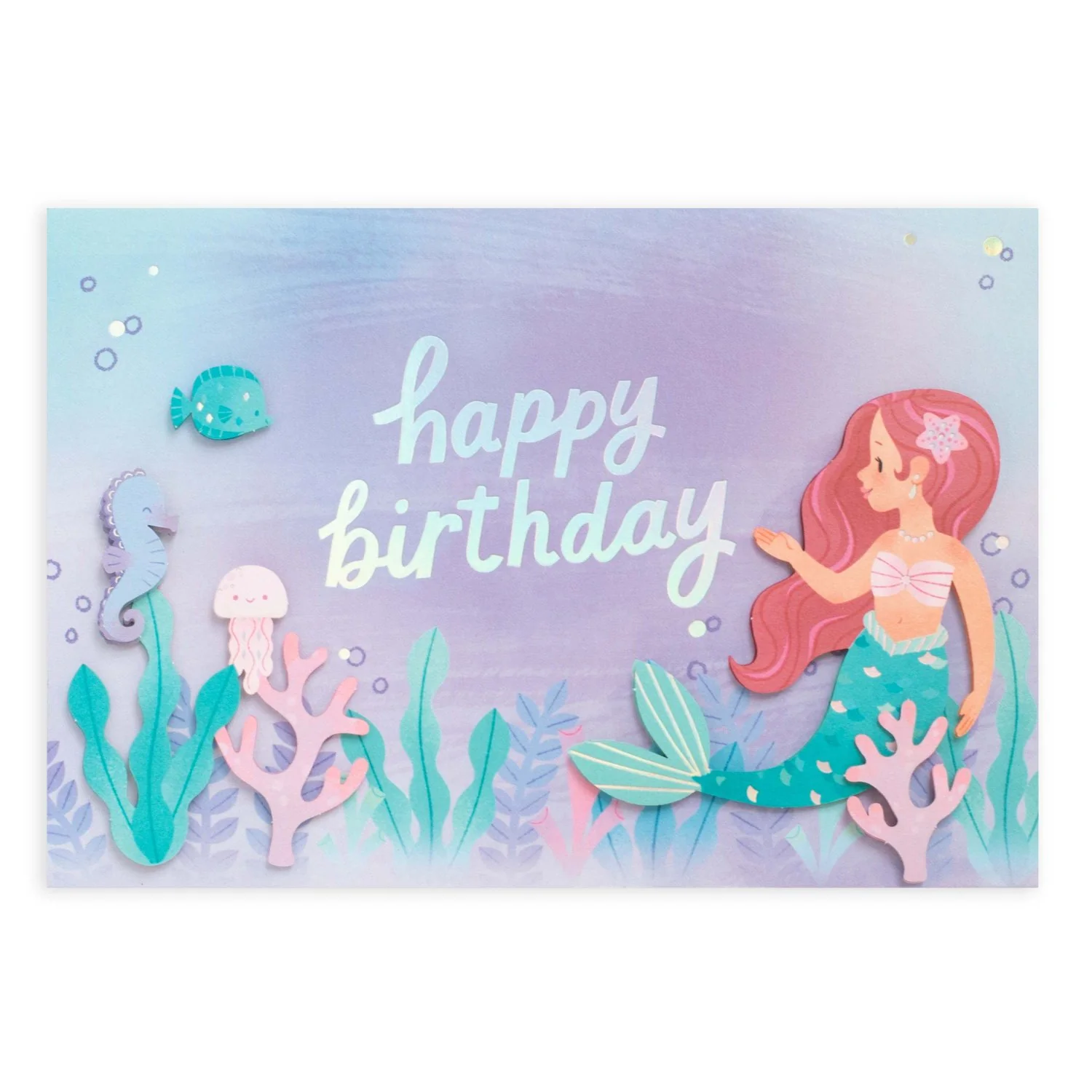Hallmark Signature Birthday Card - Mermaid & Friends