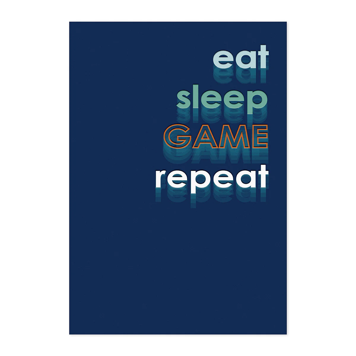 Connections from Hallmark Birthday Card - Eat, Sleep, Game, Repeat