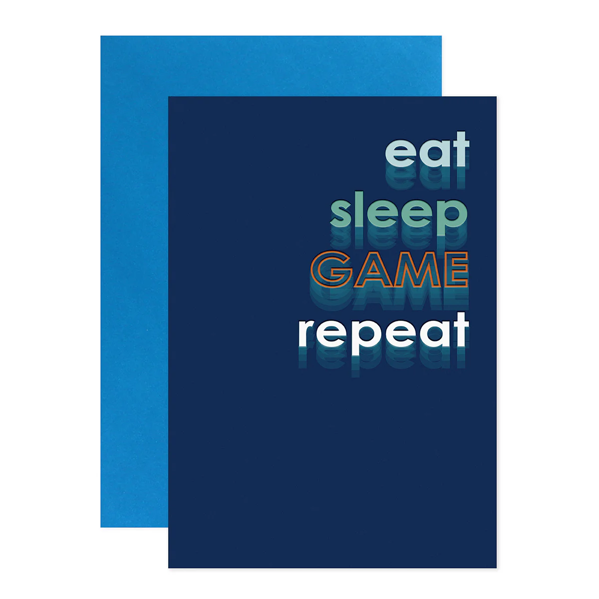 Connections from Hallmark Birthday Card - Eat, Sleep, Game, Repeat - Image 3