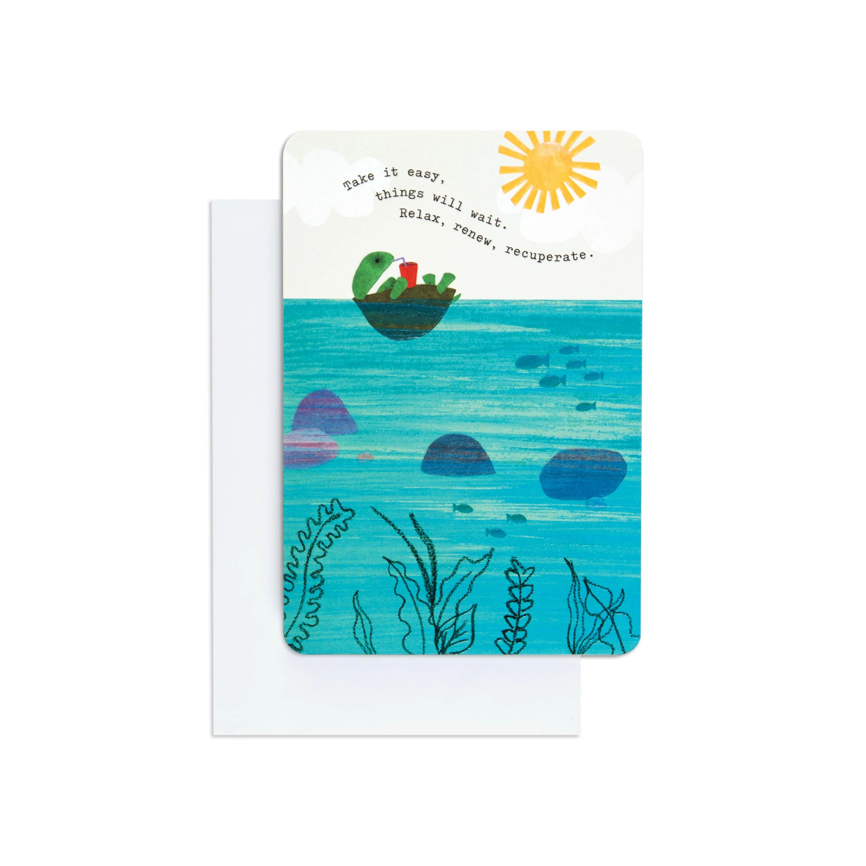 Kind & Sentimental Turtle Get Well Card - Image 3