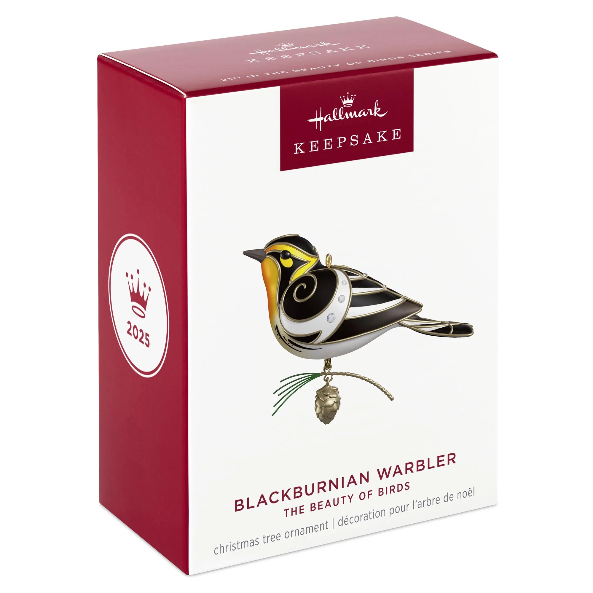Blackburnian Warbler, 21st in The Beauty of Birds Series — 2025 Hallmark Keepsake Christmas Ornament - Image 6