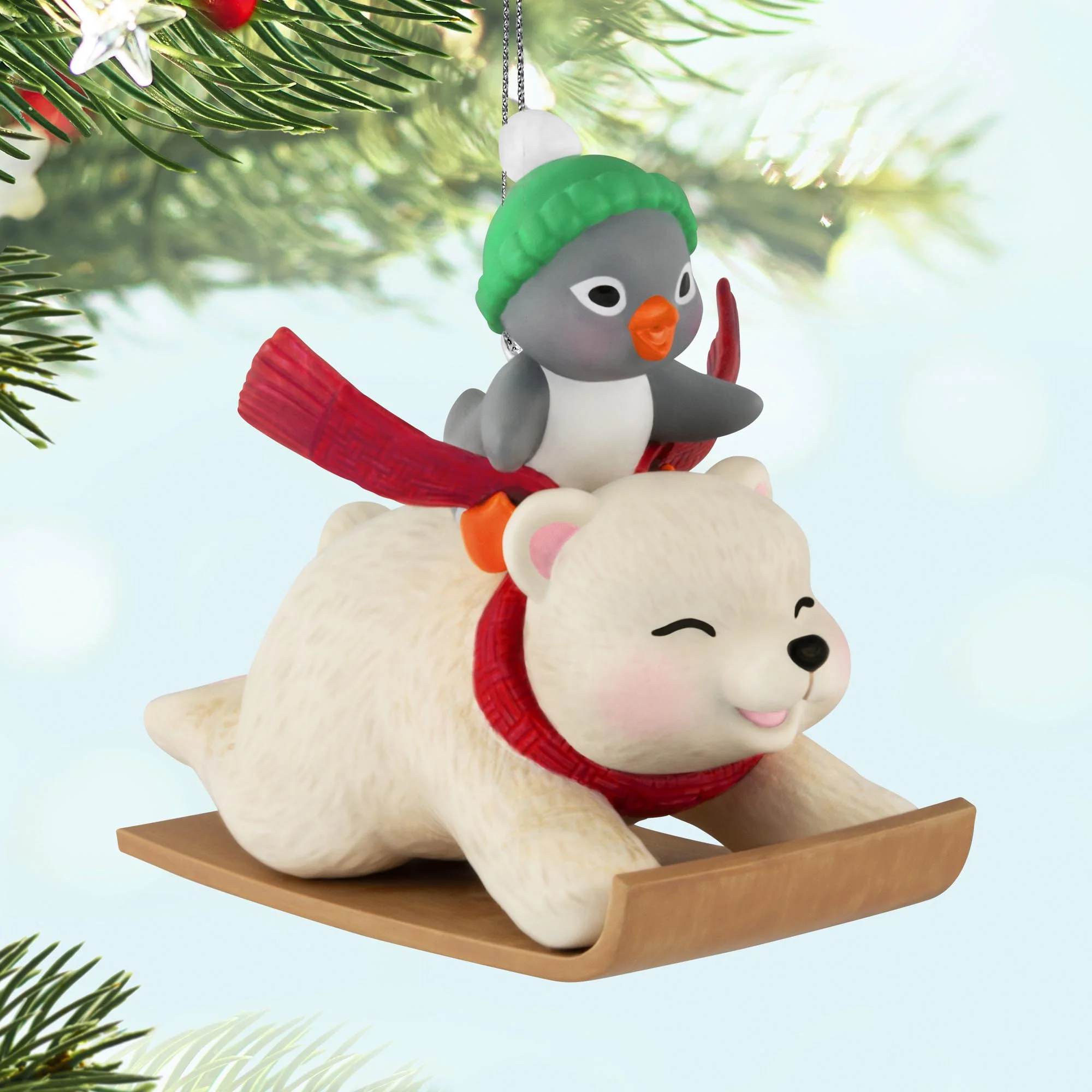 Sledding Sidekicks, 25th in the Snowball and Tuxedo Series — 2025 Hallmark Keepsake Christmas Ornament - Image 2