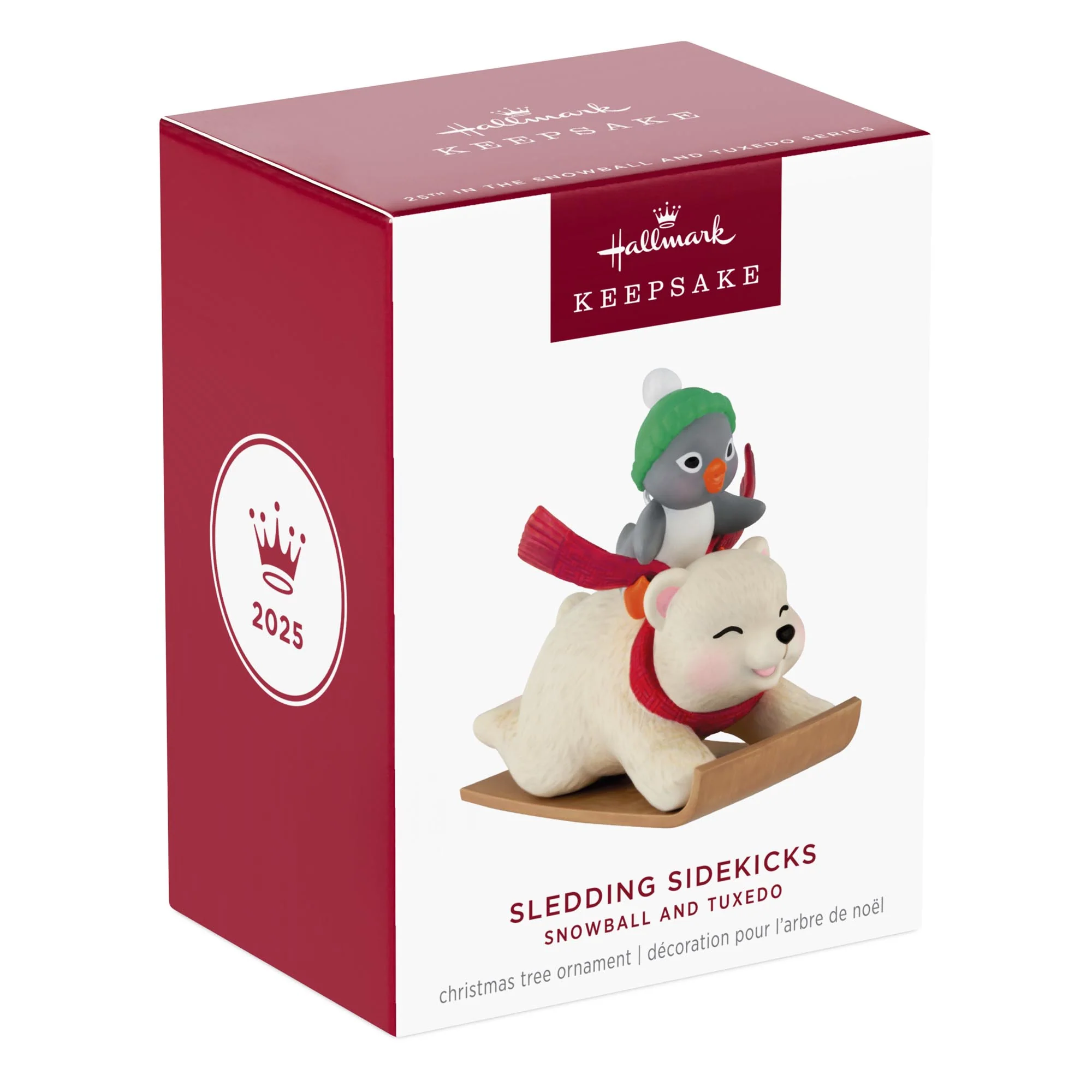 Sledding Sidekicks, 25th in the Snowball and Tuxedo Series — 2025 Hallmark Keepsake Christmas Ornament - Image 7