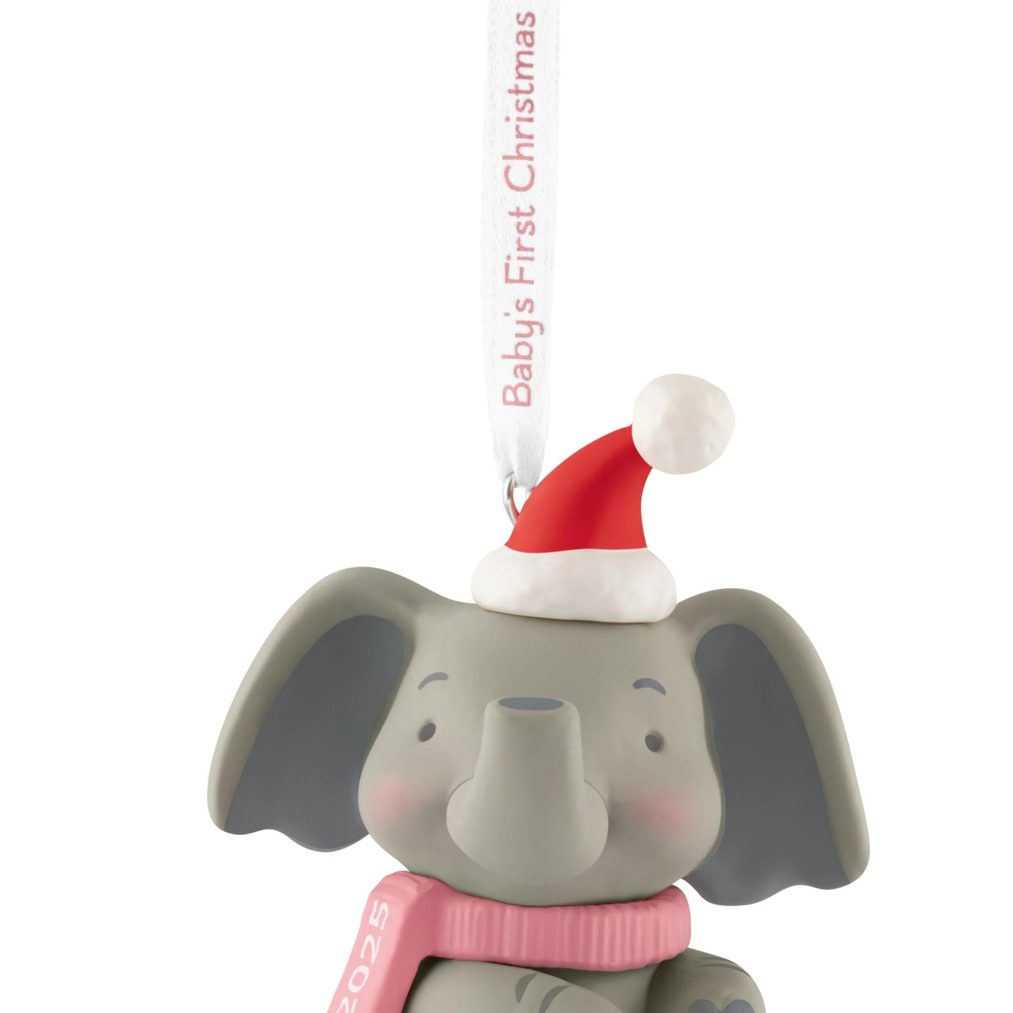 Baby Girl's 1st Christmas ,Elephant — 2025 Hallmark Keepsake Christmas Ornament - Image 4