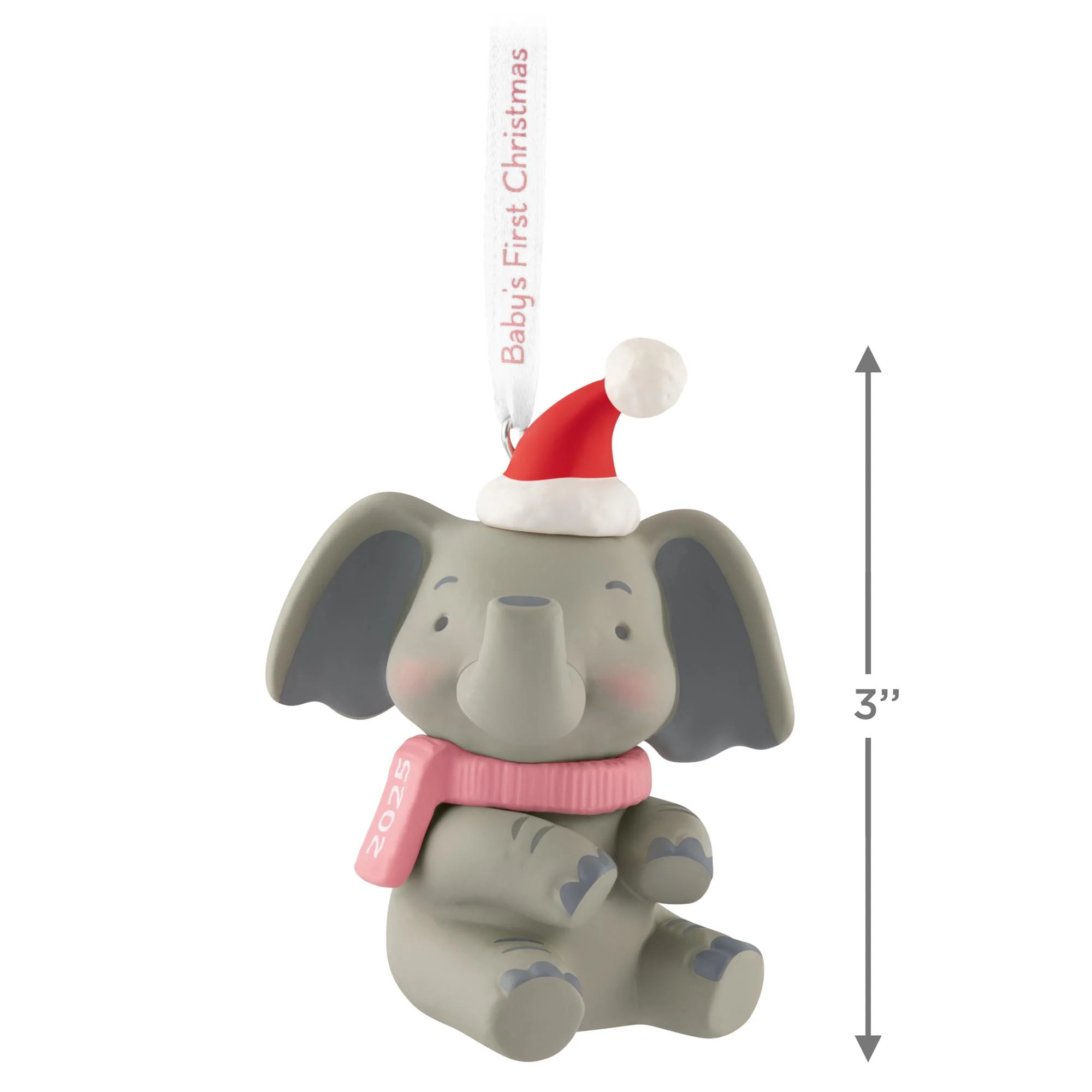 Baby Girl's 1st Christmas ,Elephant — 2025 Hallmark Keepsake Christmas Ornament - Image 6