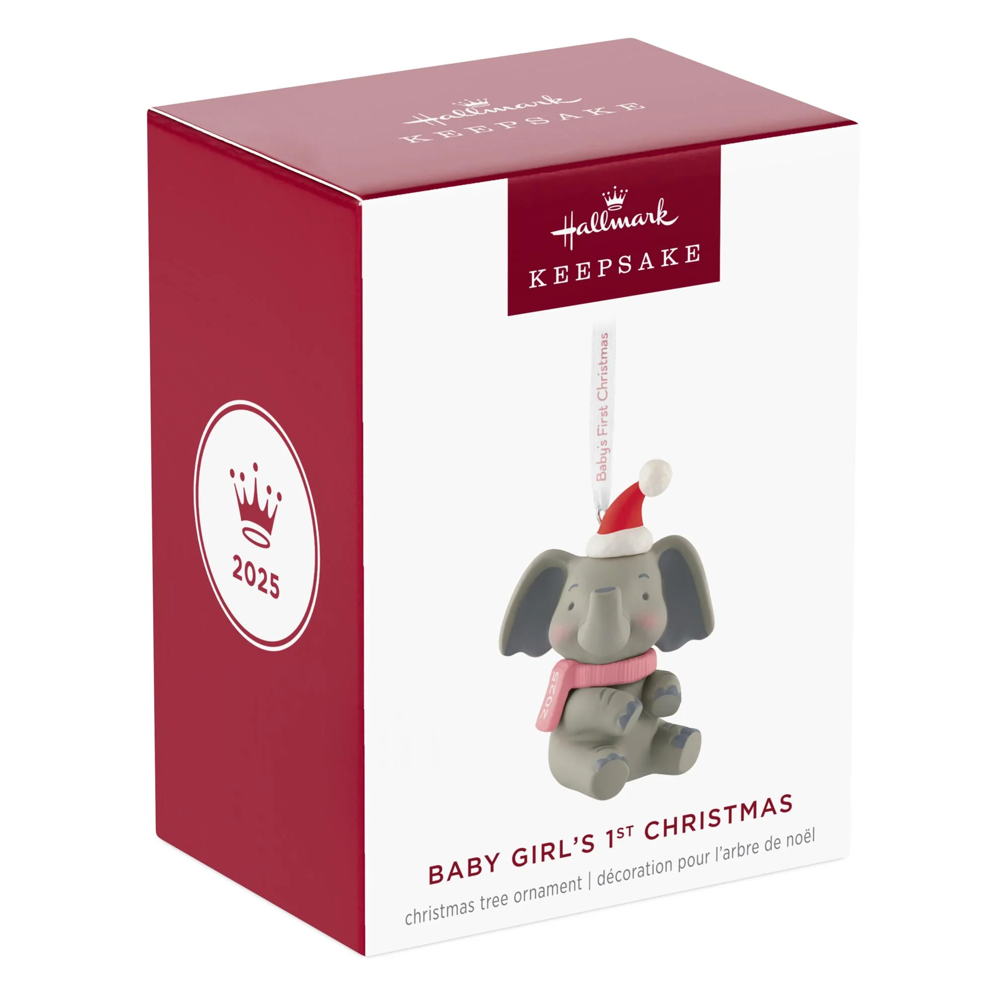 Baby Girl's 1st Christmas ,Elephant — 2025 Hallmark Keepsake Christmas Ornament - Image 7