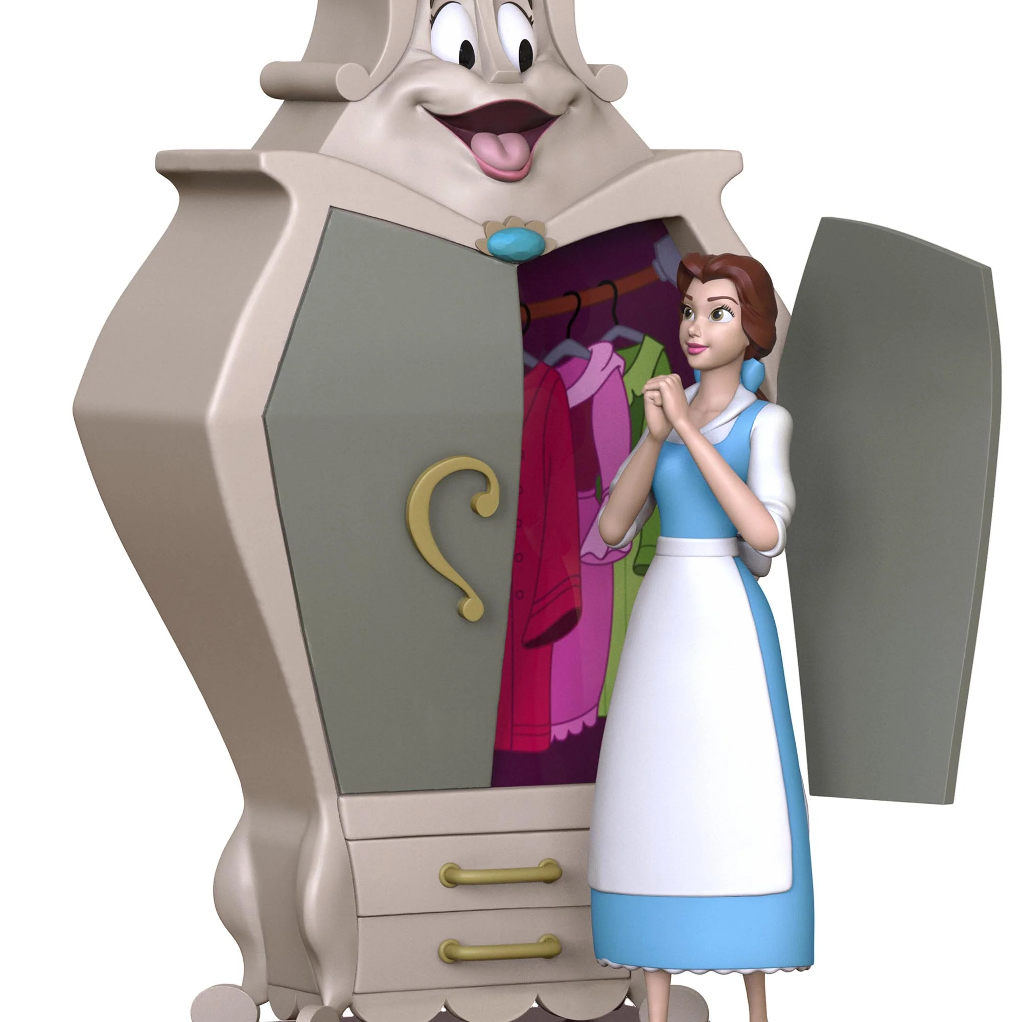 Disney Beauty and the Beast, Belle With the Wardrobe — 2025 Hallmark Keepsake Christmas Ornament - Image 4