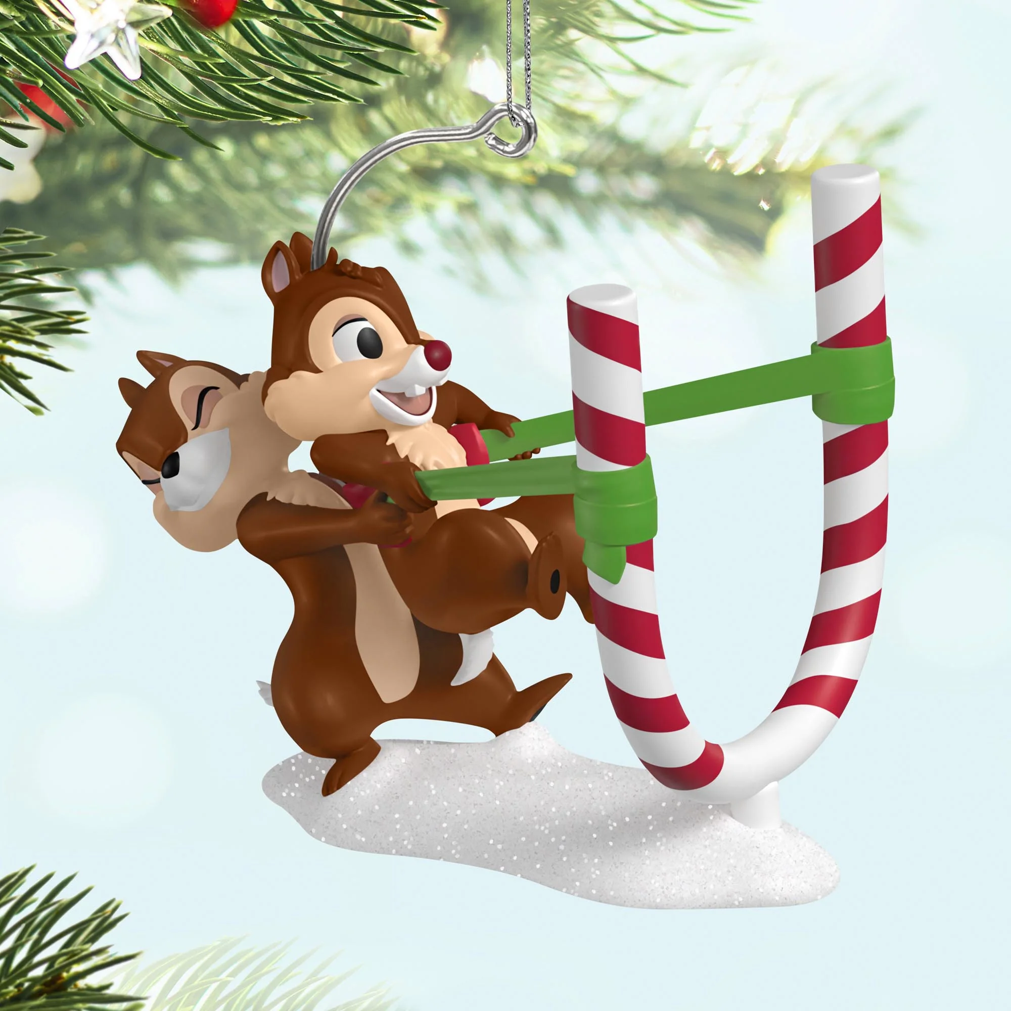 Disney Chip ’n Dale, Candy Cane Catapult — 2025 Hallmark Keepsake Christmas Ornament - Image 2