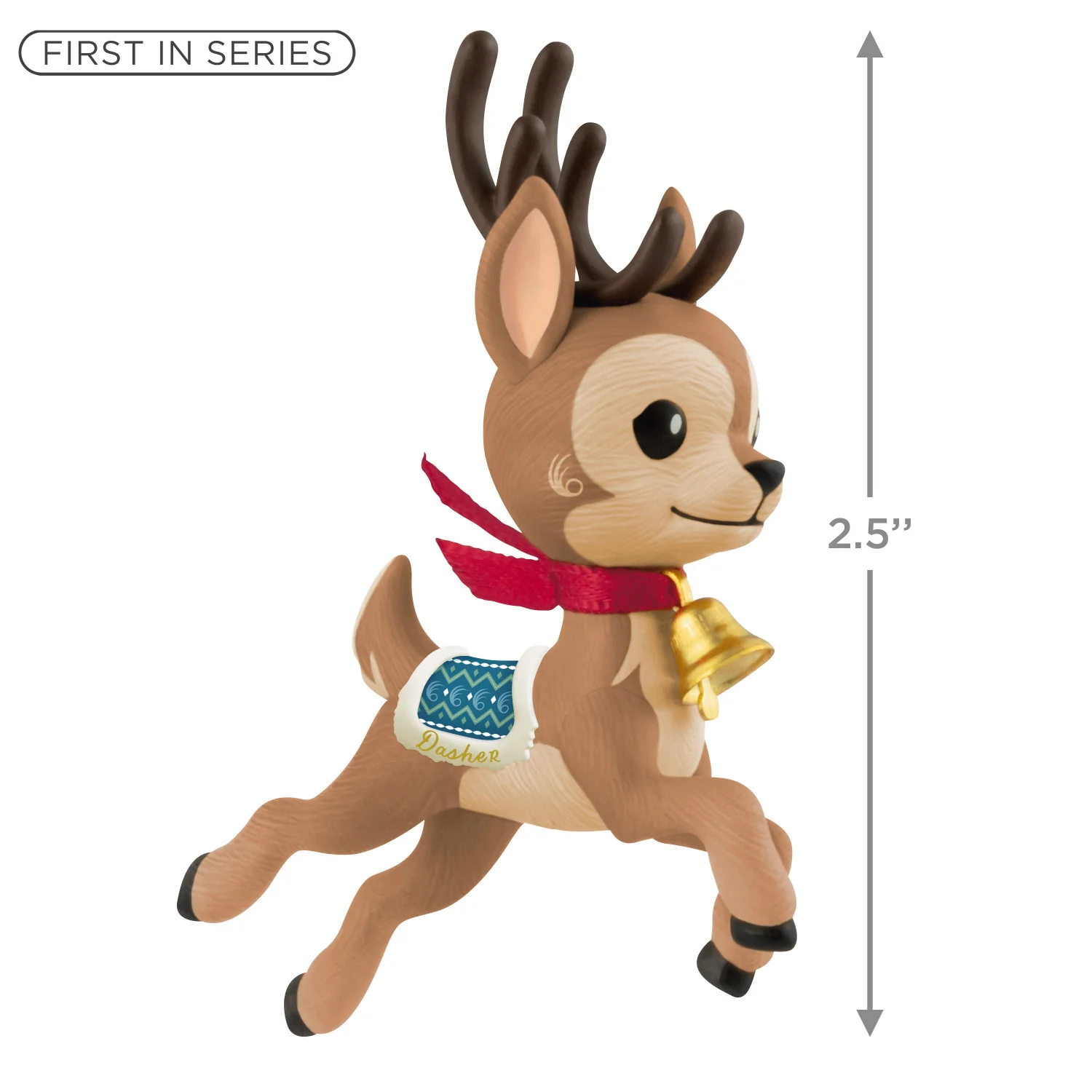 Dasher, 1st in the Eight Tiny Reindeer Series — 2025 Hallmark Keepsake Christmas Ornament - Image 6