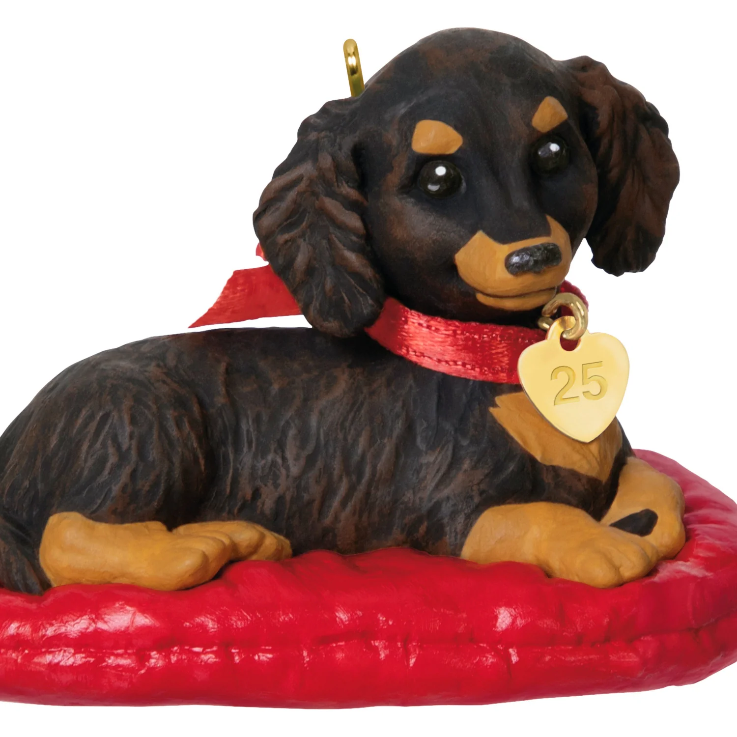 Long-haired Dachshund, 35th in the Puppy Love Series — 2025 Hallmark Keepsake Christmas Ornament - Image 4