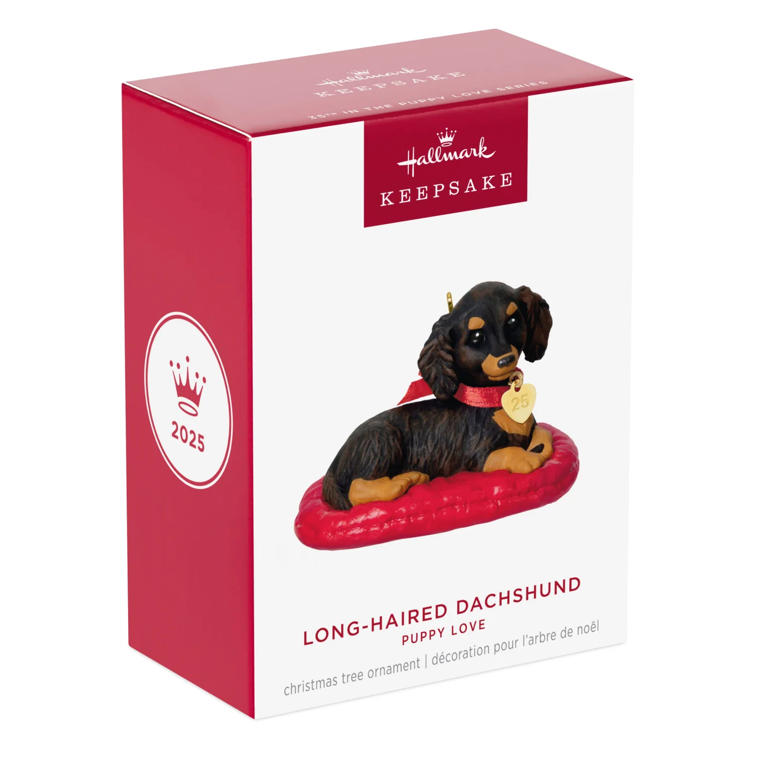 Long-haired Dachshund, 35th in the Puppy Love Series — 2025 Hallmark Keepsake Christmas Ornament - Image 7