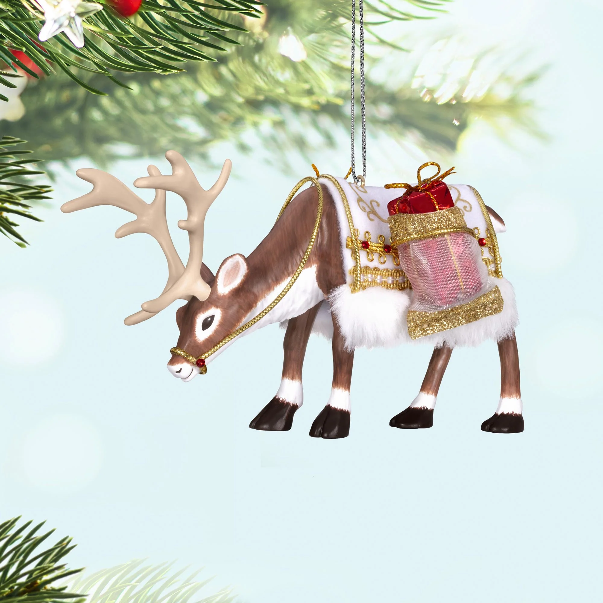 Father Christmas, Reindeer — 2025 Hallmark Keepsake Christmas Ornament - Image 2