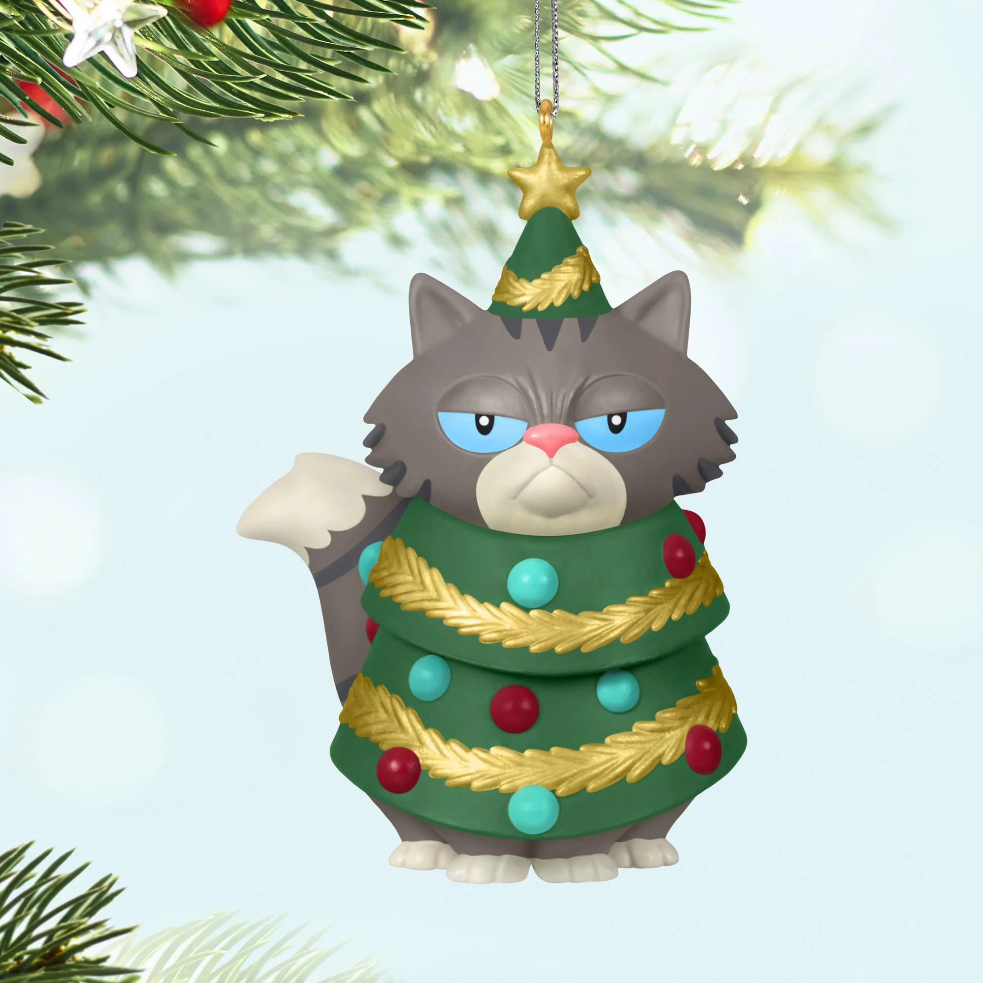 Festive Feline — 2025 Hallmark Keepsake Christmas Ornament - Image 2