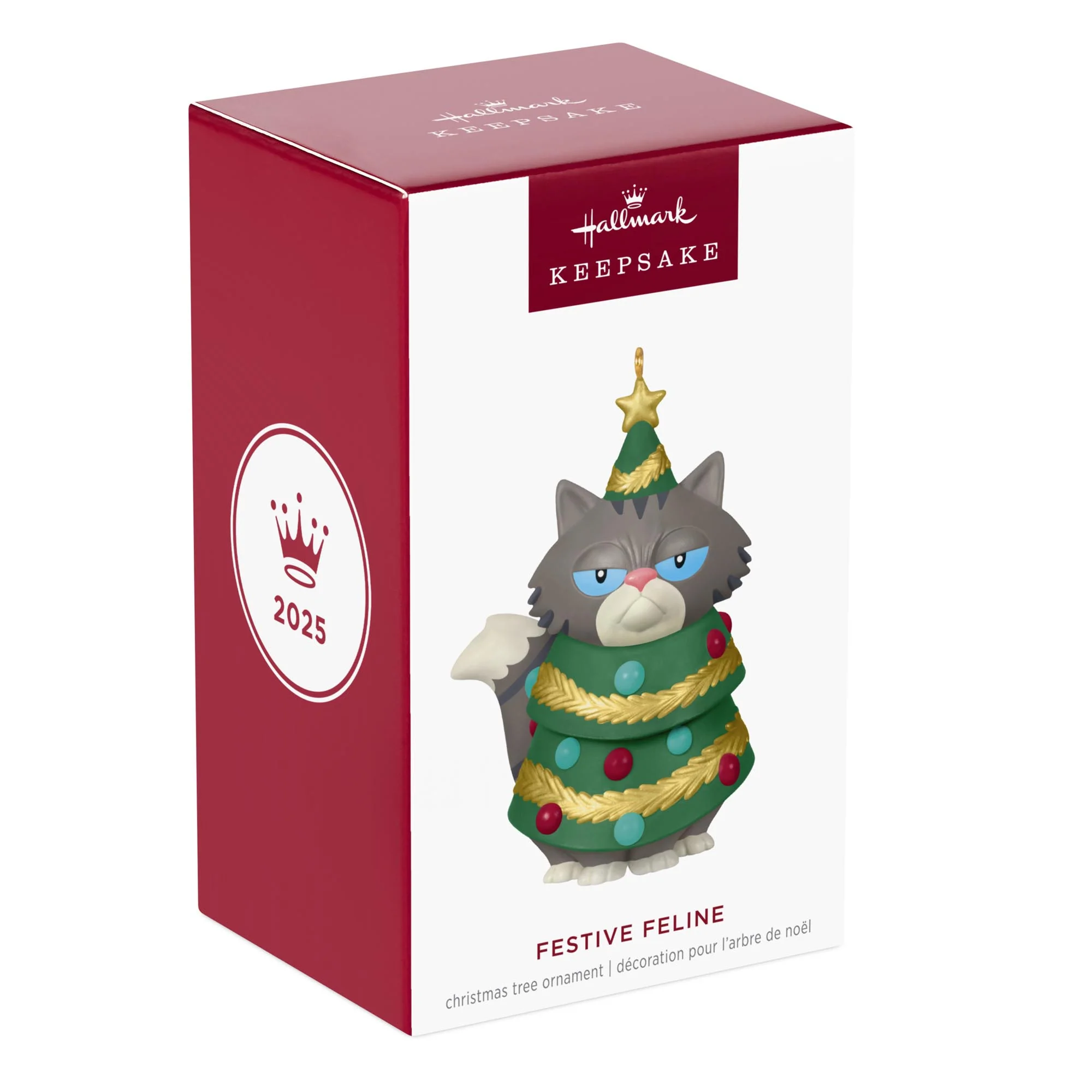Festive Feline — 2025 Hallmark Keepsake Christmas Ornament - Image 7
