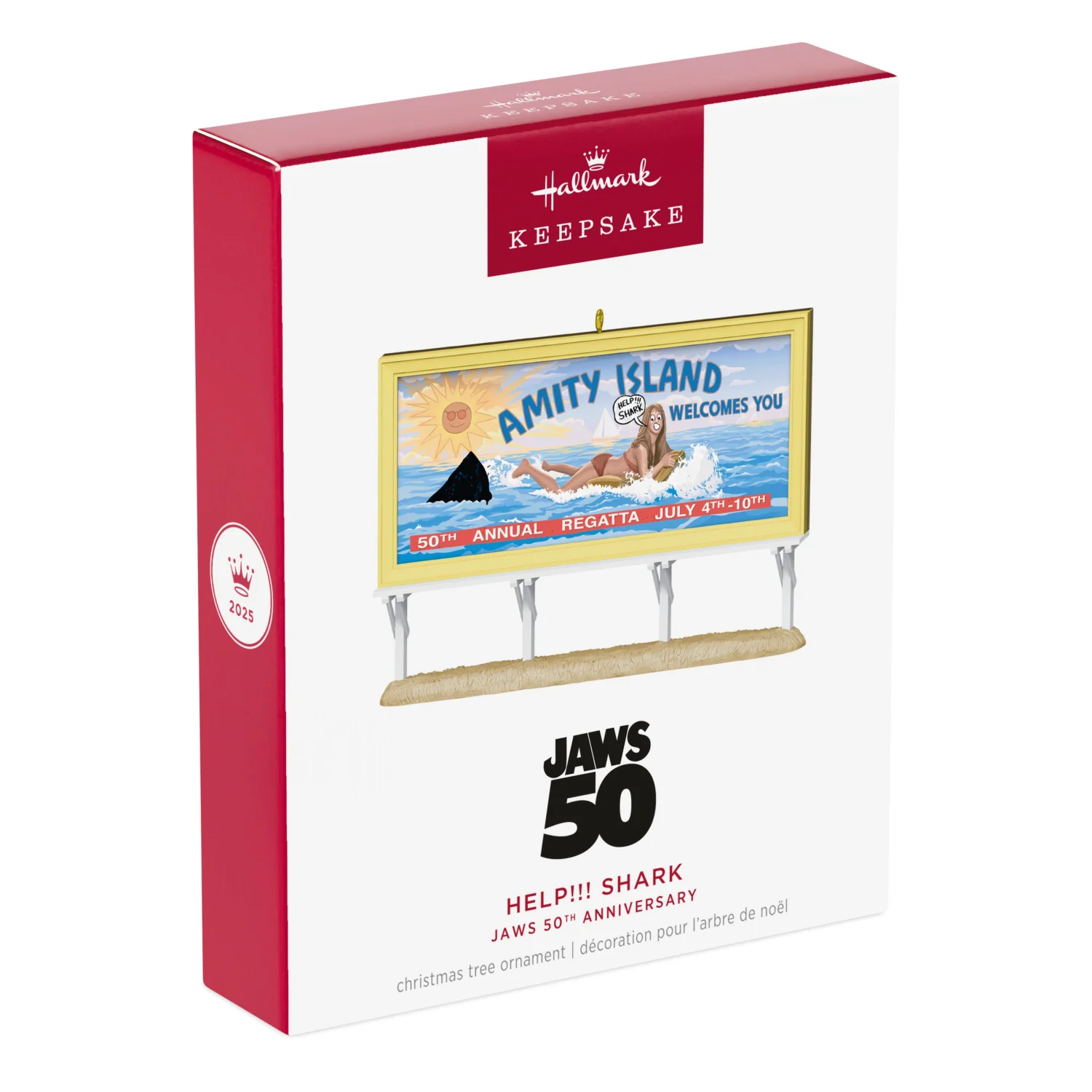 Jaws 50th Anniversary, "Help!!! Shark" — 2025 Hallmark Keepsake Christmas Ornament - Image 7
