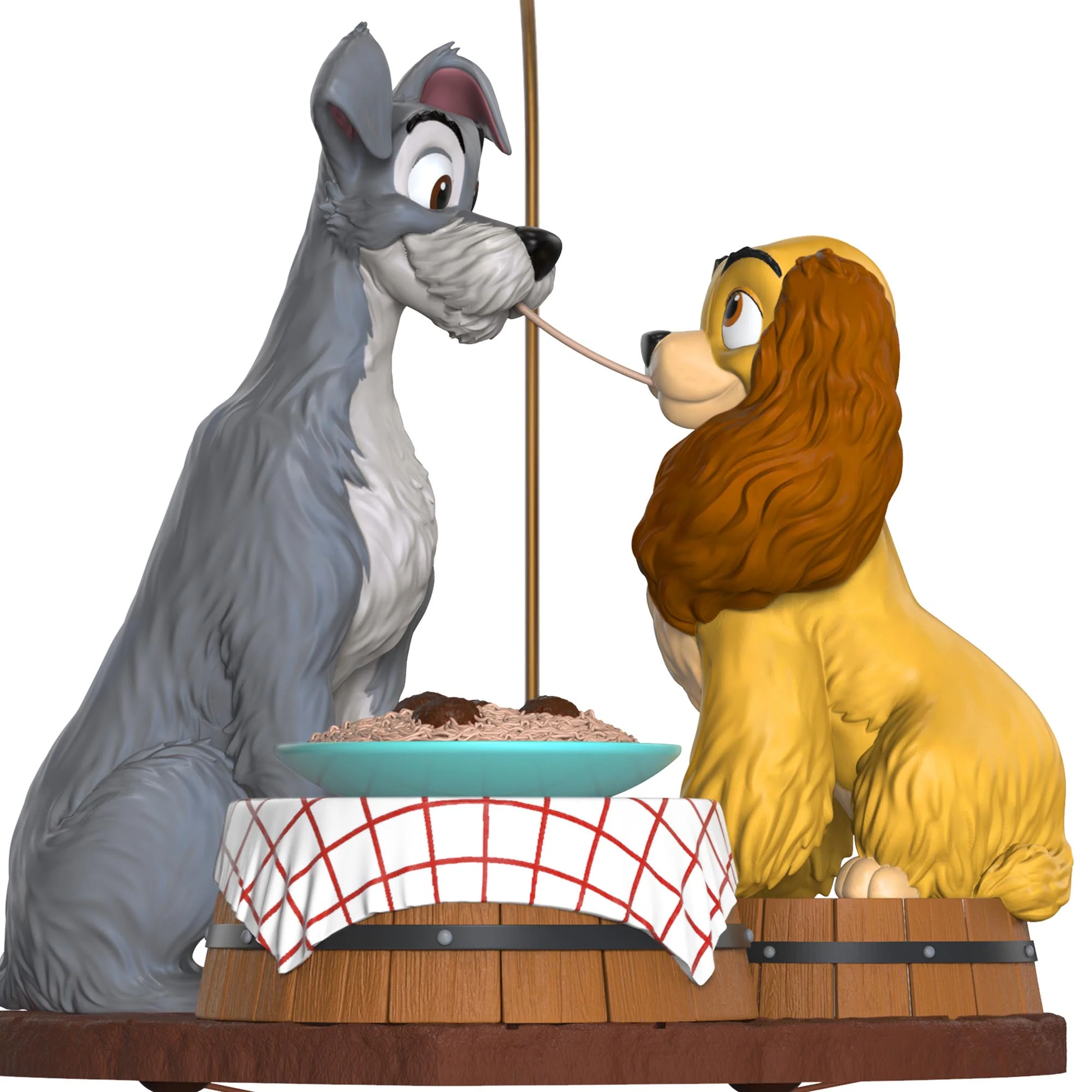 Disney Lady and the Tramp 70th Anniversary, Spaghetti Supper — 2025 Hallmark Keepsake Christmas Ornament - Image 4