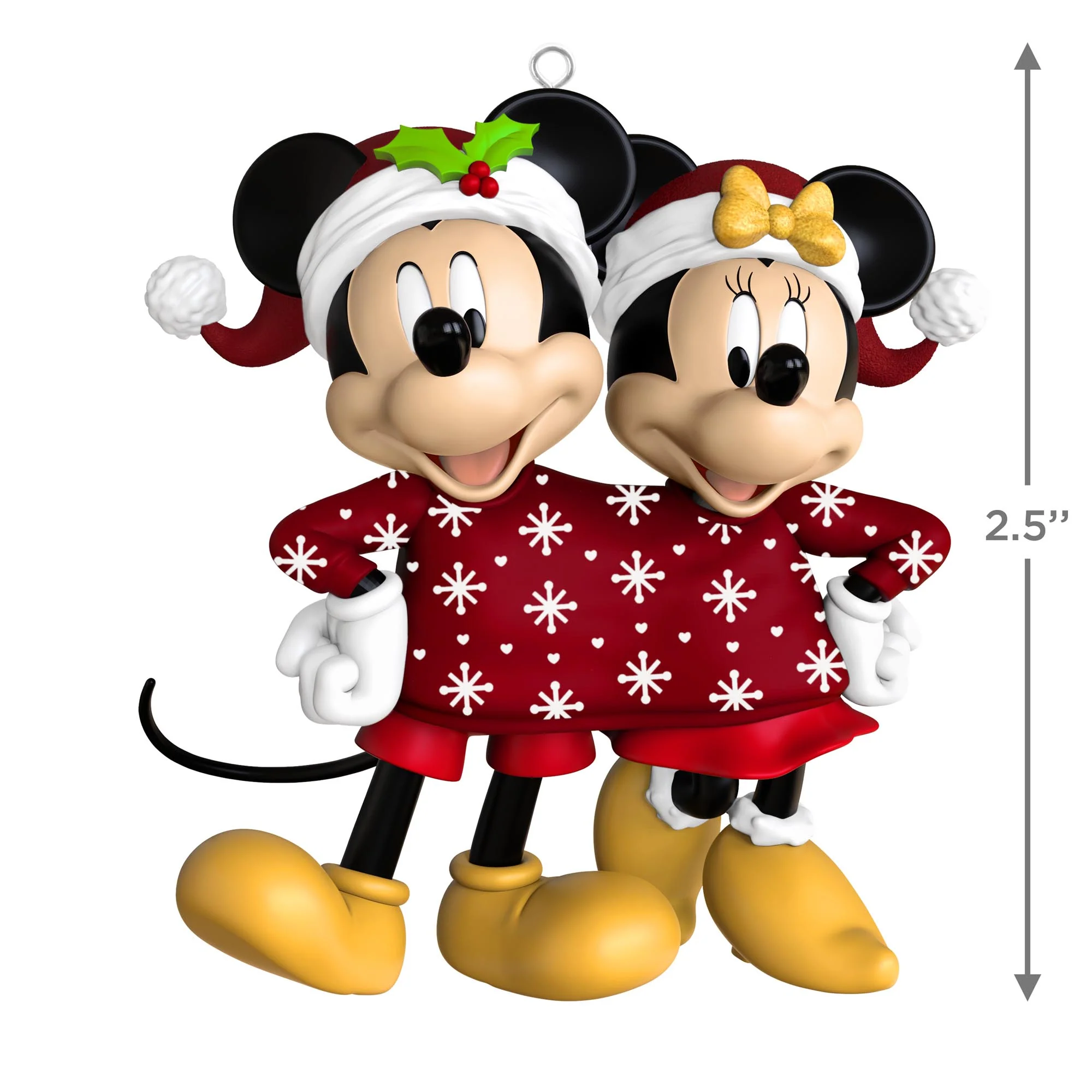 Disney Mickey and Minnie, Sweater-Sharing Sweethearts — 2025 Hallmark Keepsake Christmas Ornament - Image 6