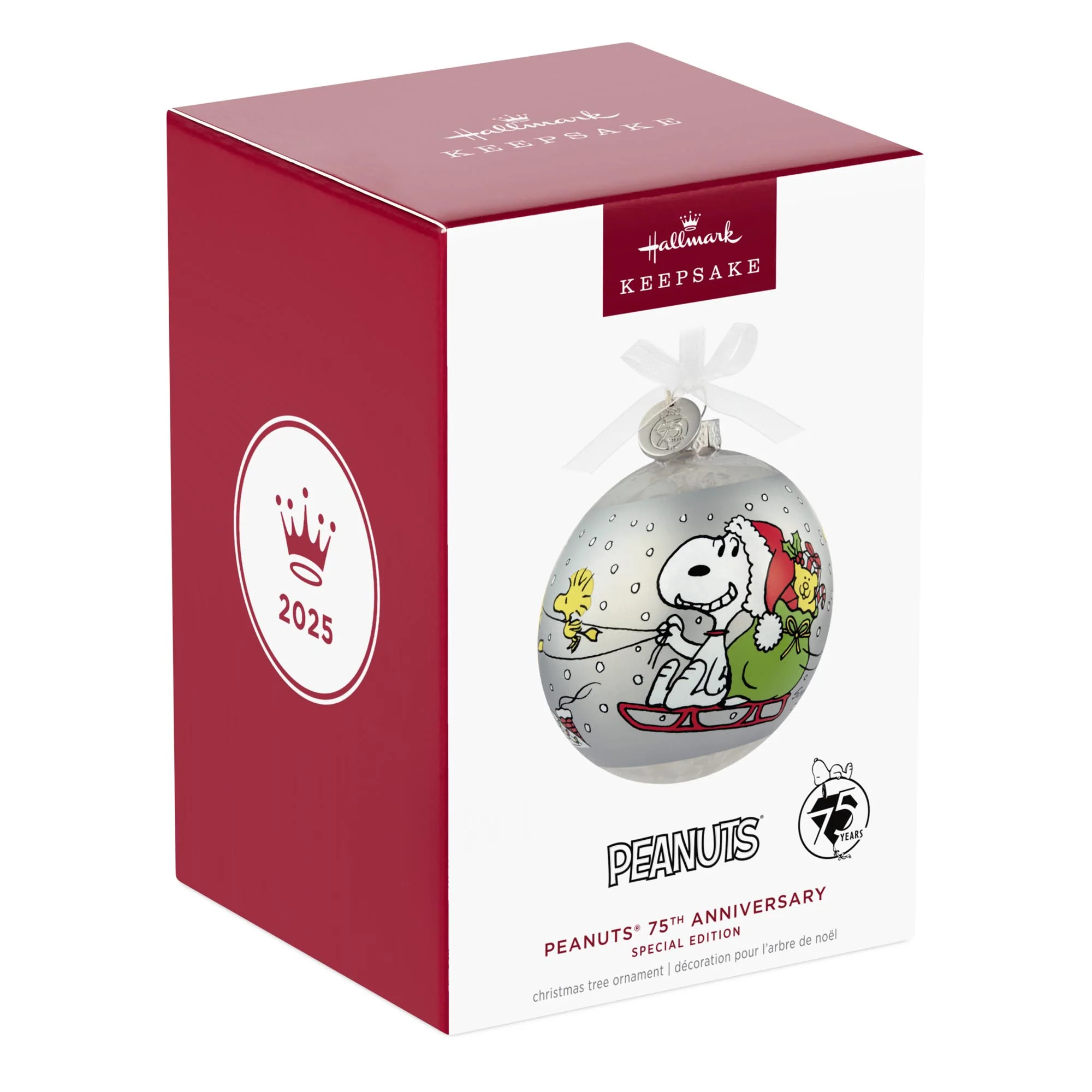 Peanuts® 75th Anniversary Special Edition — 2025 Hallmark Keepsake Christmas Ornament - Image 7